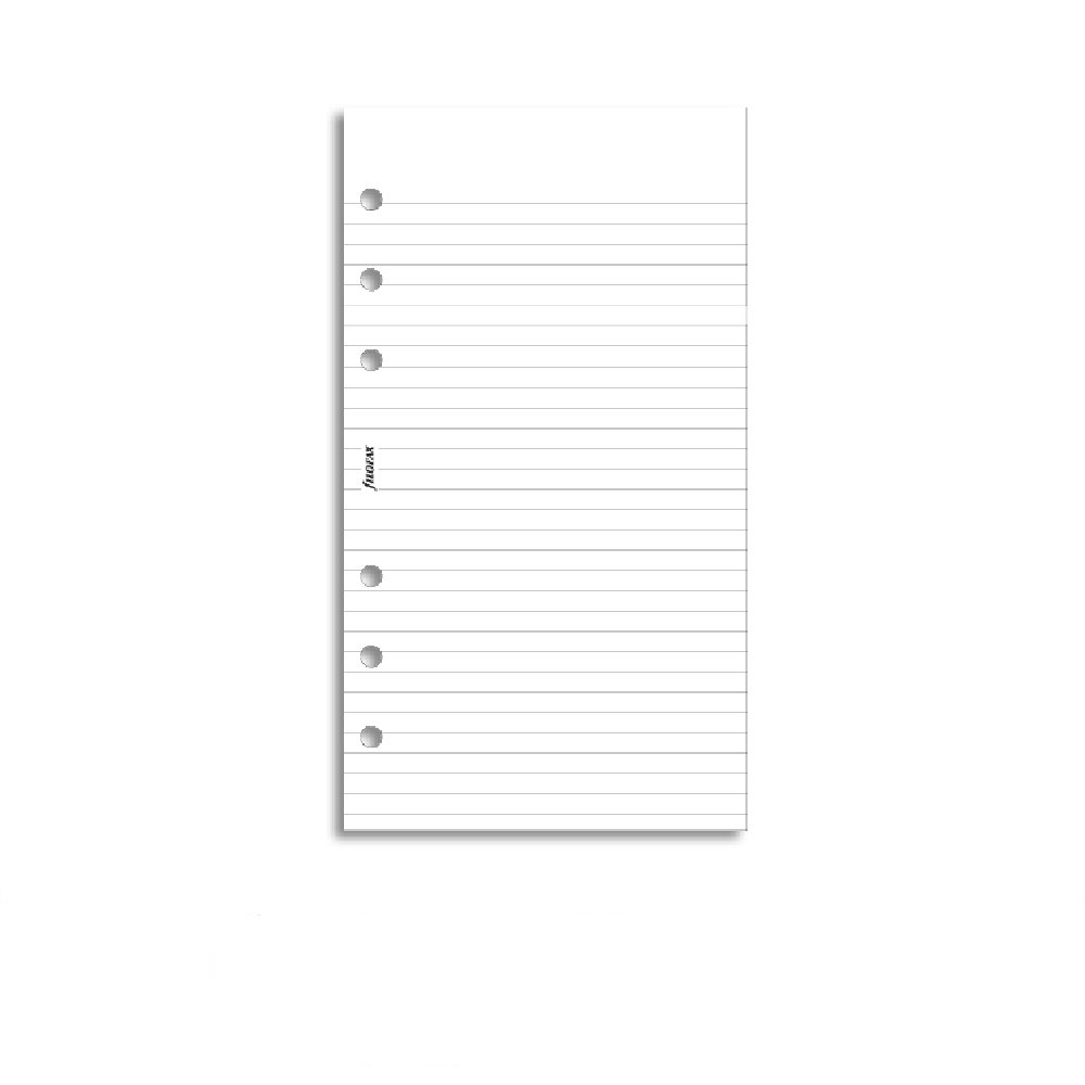 Filofax Refill Personal White Ruled Notepaper