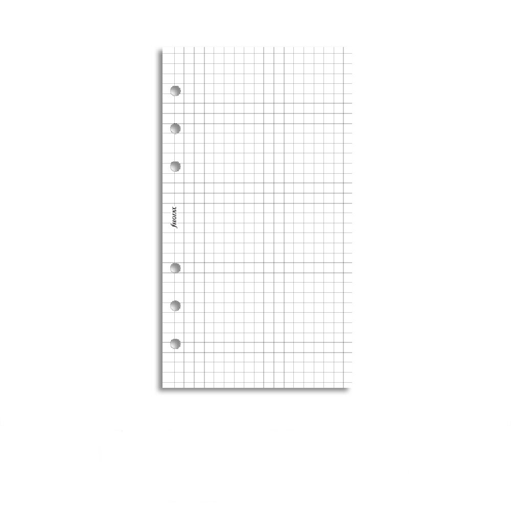 Filofax Refill Personal White Quadrille Notepaper