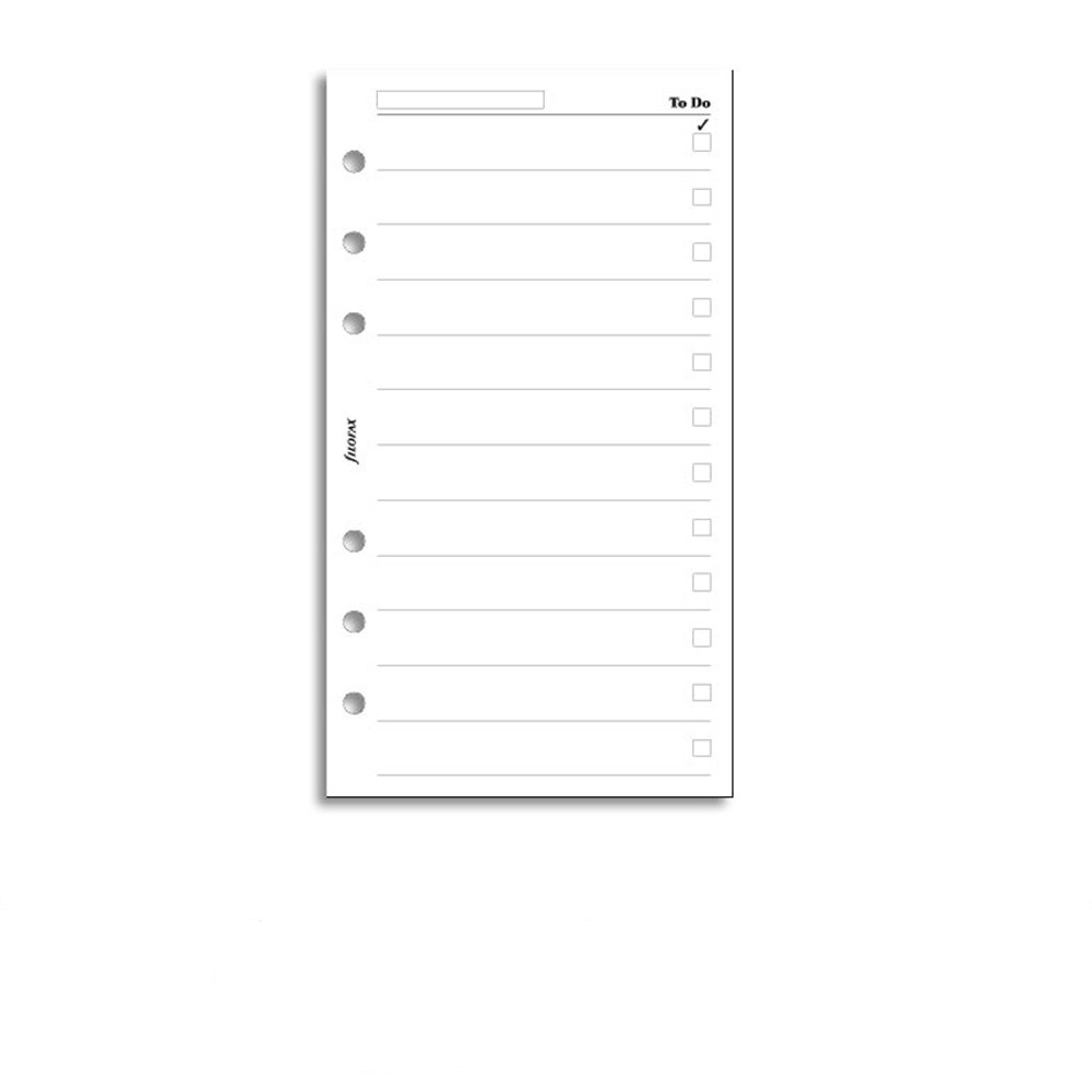 Filofax Refill Personal White To Do List