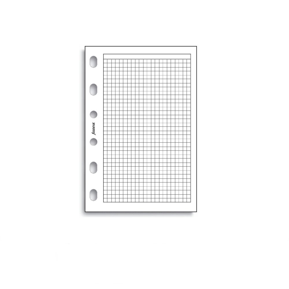 Filofax Refill Pocket White Quadrille Notepaper