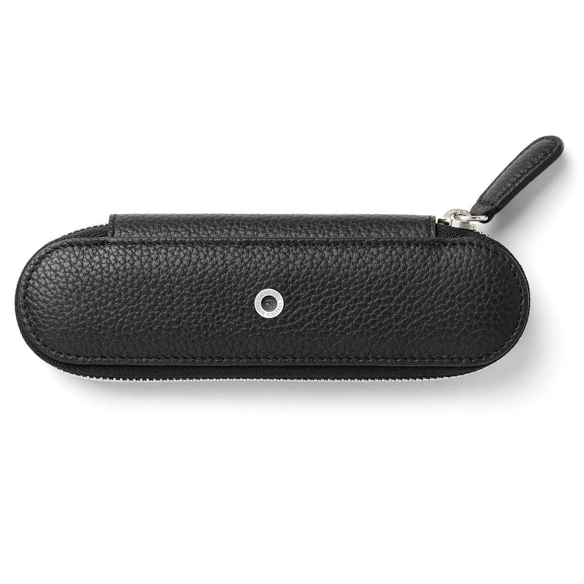 Graf von Faber-Castell Cashmere Black Zippered Pen Pouch (Double)