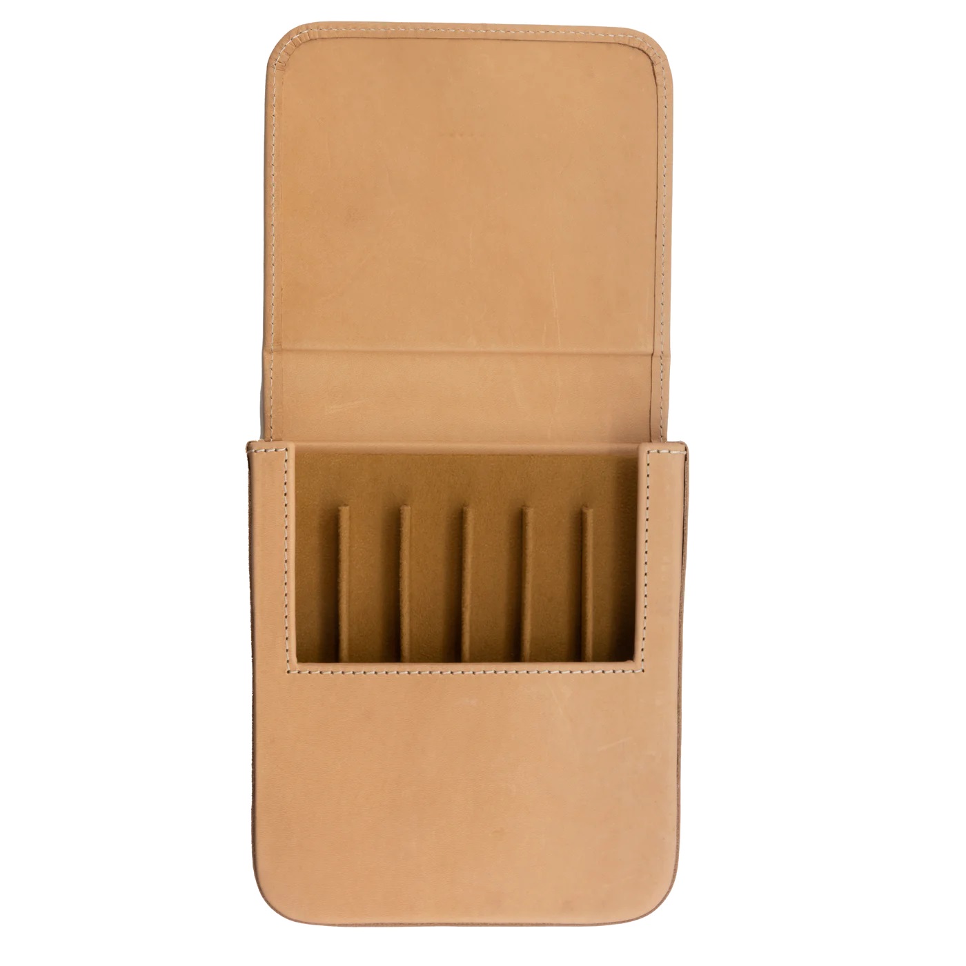Galen Leather Magnum Opus 6 Slots Undyed Hard Pen Case