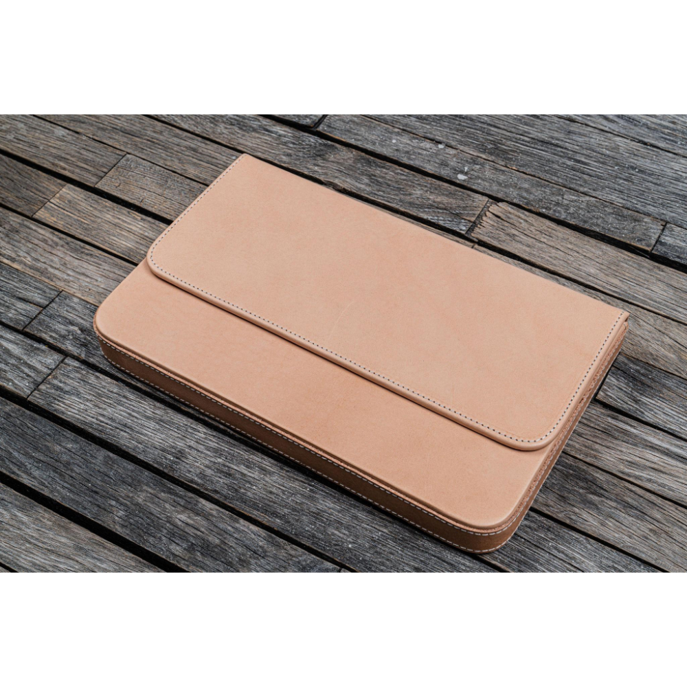 Galen Leather Magnum Opus 12 Slots Undyed Leather Hard Pen Case