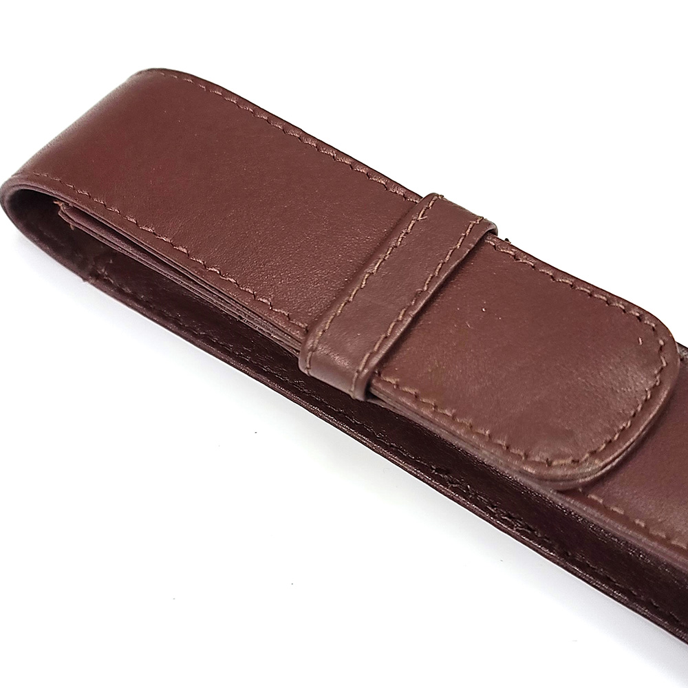 Girologio Antique Brown Leather Pen Case (Single)