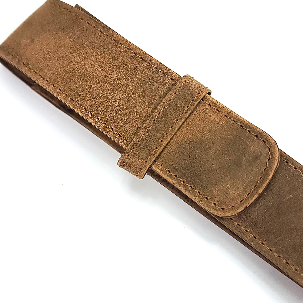 Girologio Saddle Tan Leather Pen Case (Single)
