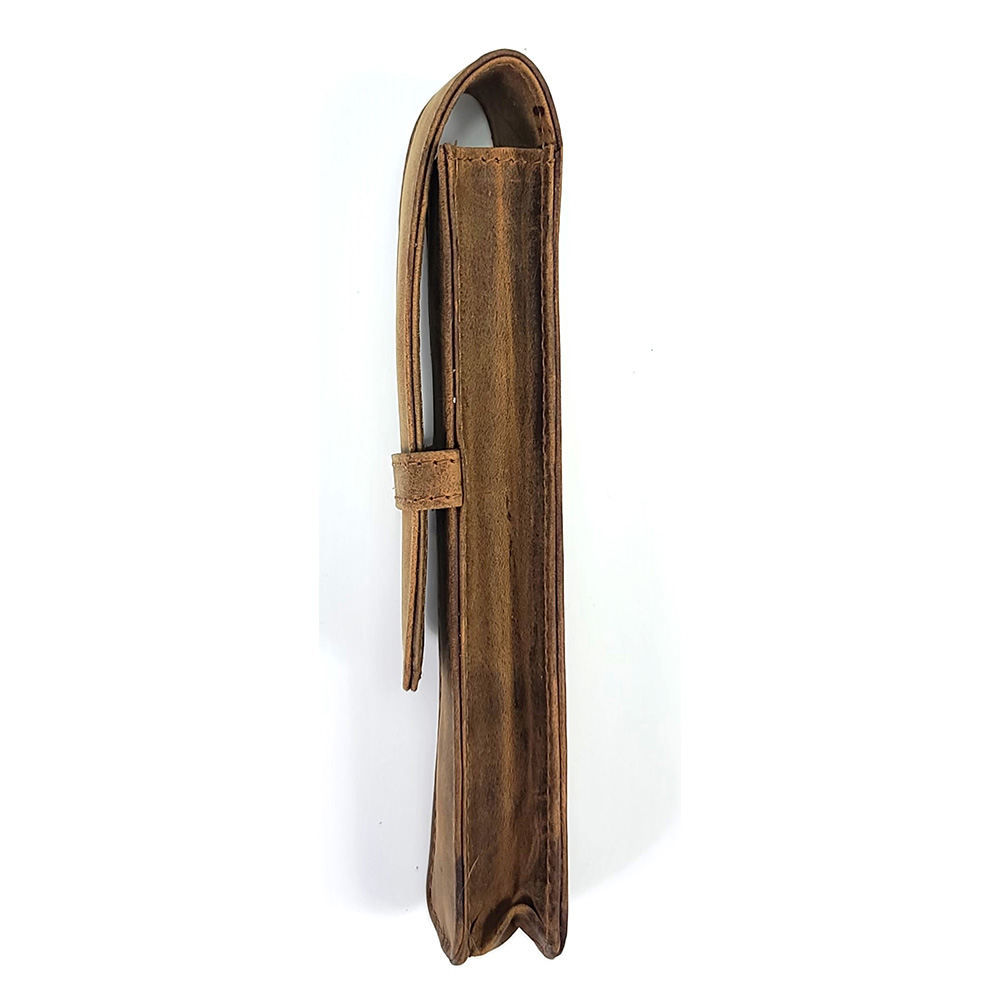 Girologio Saddle Tan Leather Pen Case (Single)