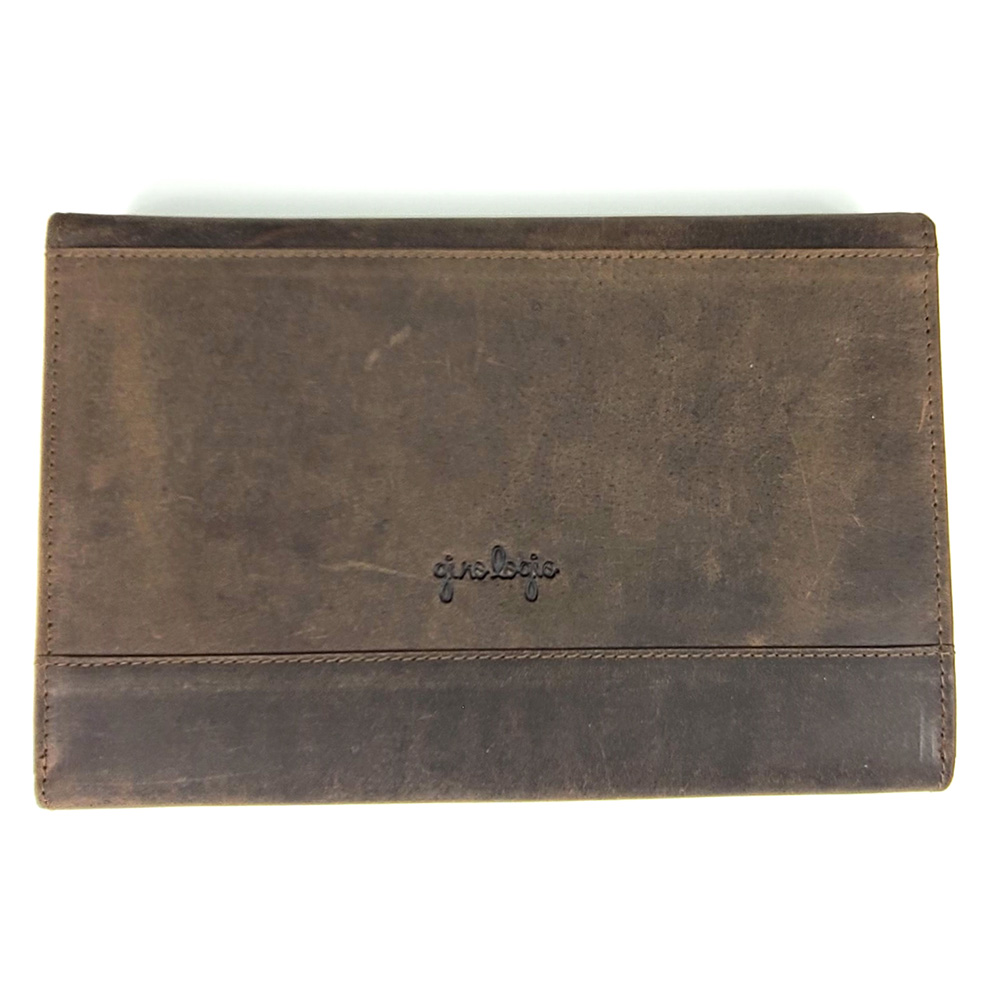 Girologio Antique Brown Leather Pen Case (12 pens)