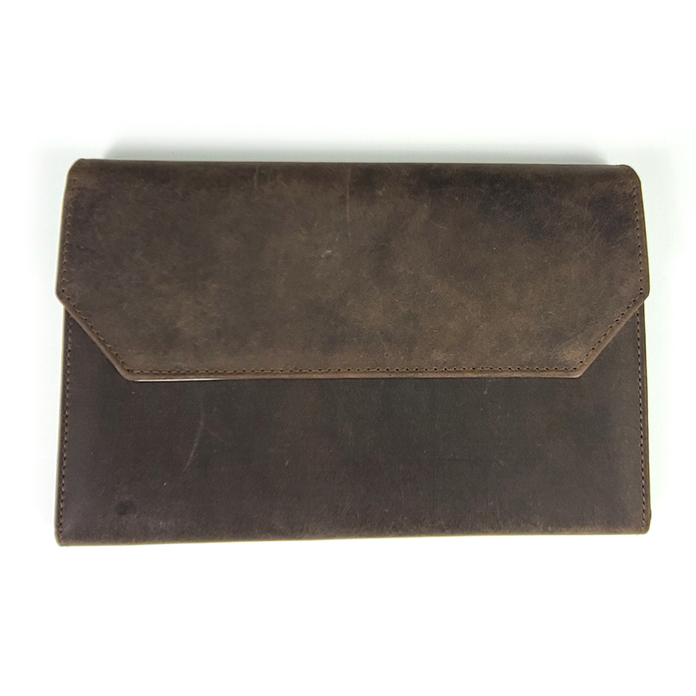 Girologio Antique Brown Leather Pen Case (12 pens)