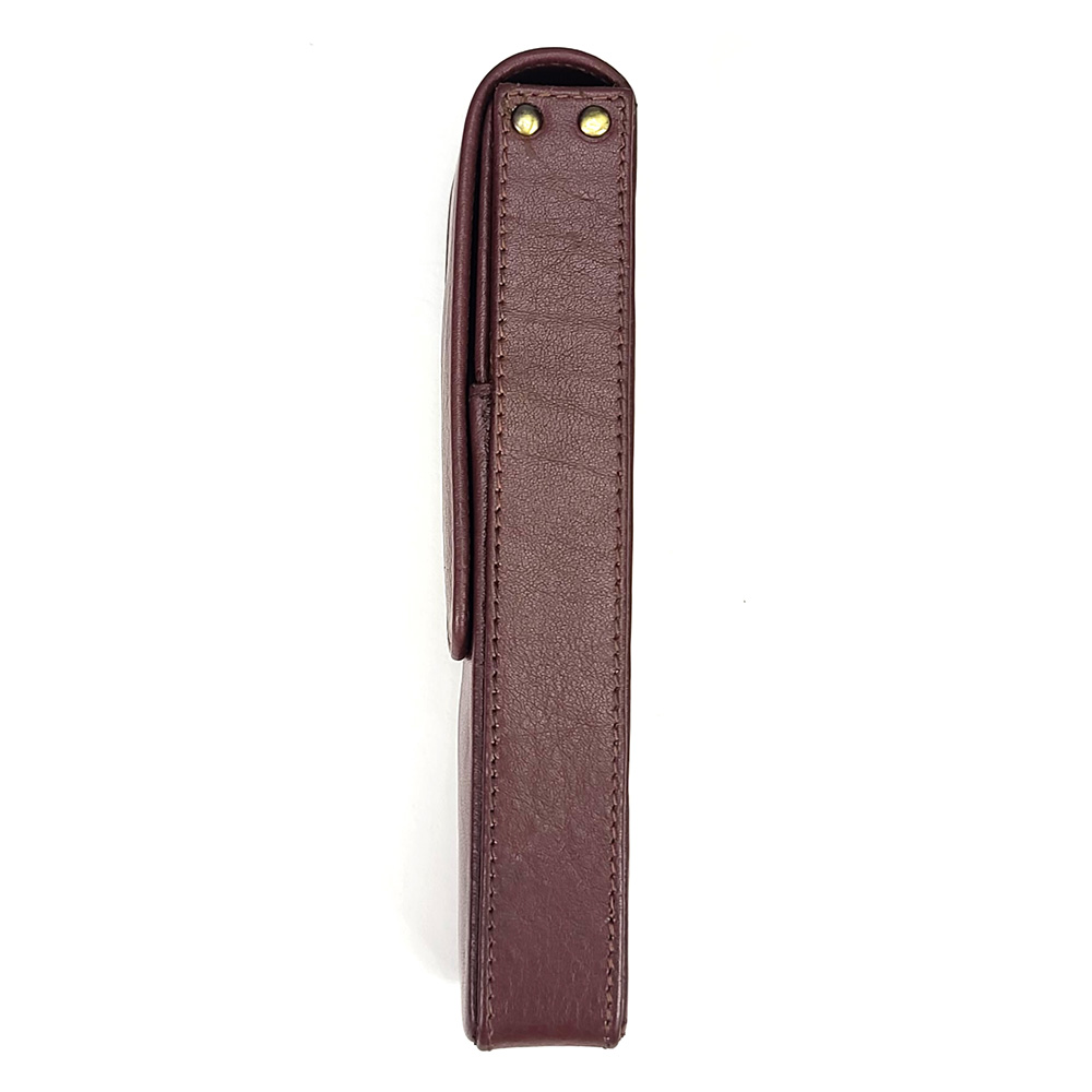 Girologio Antique Brown Magnetic Leather Pen Case (Double)