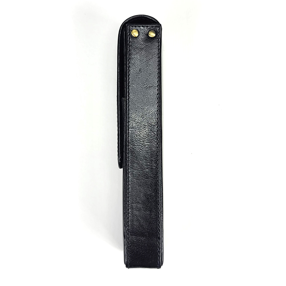Girologio Black Magnetic Leather Pen Case (Double)