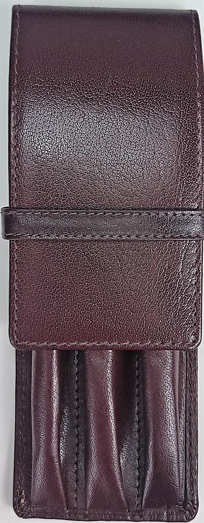 Girologio Oxblood Leather Pen Case (3 pens)