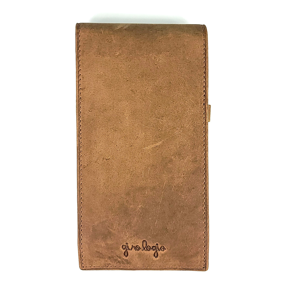 Girologio Saddle Tan Leather Pen Case (4 pens)
