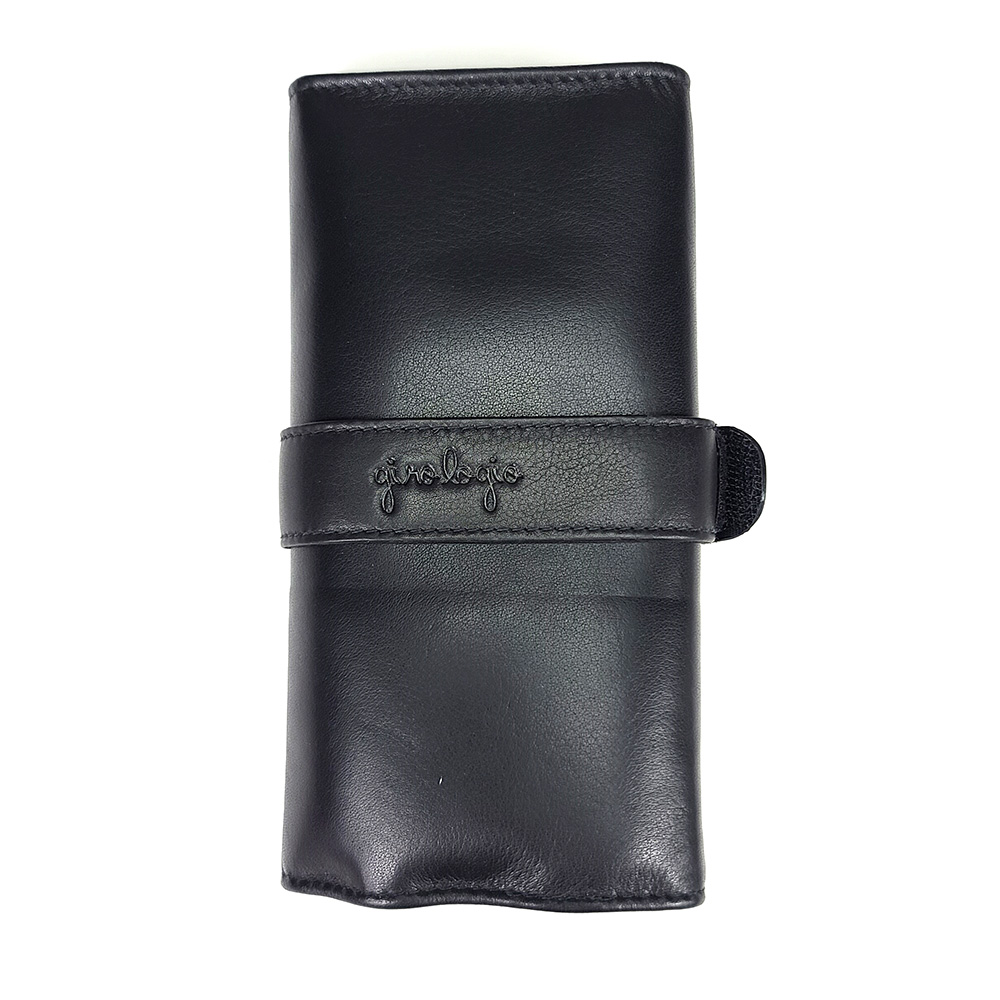 Girologio Black Leather Pen Wrap (6 pens)
