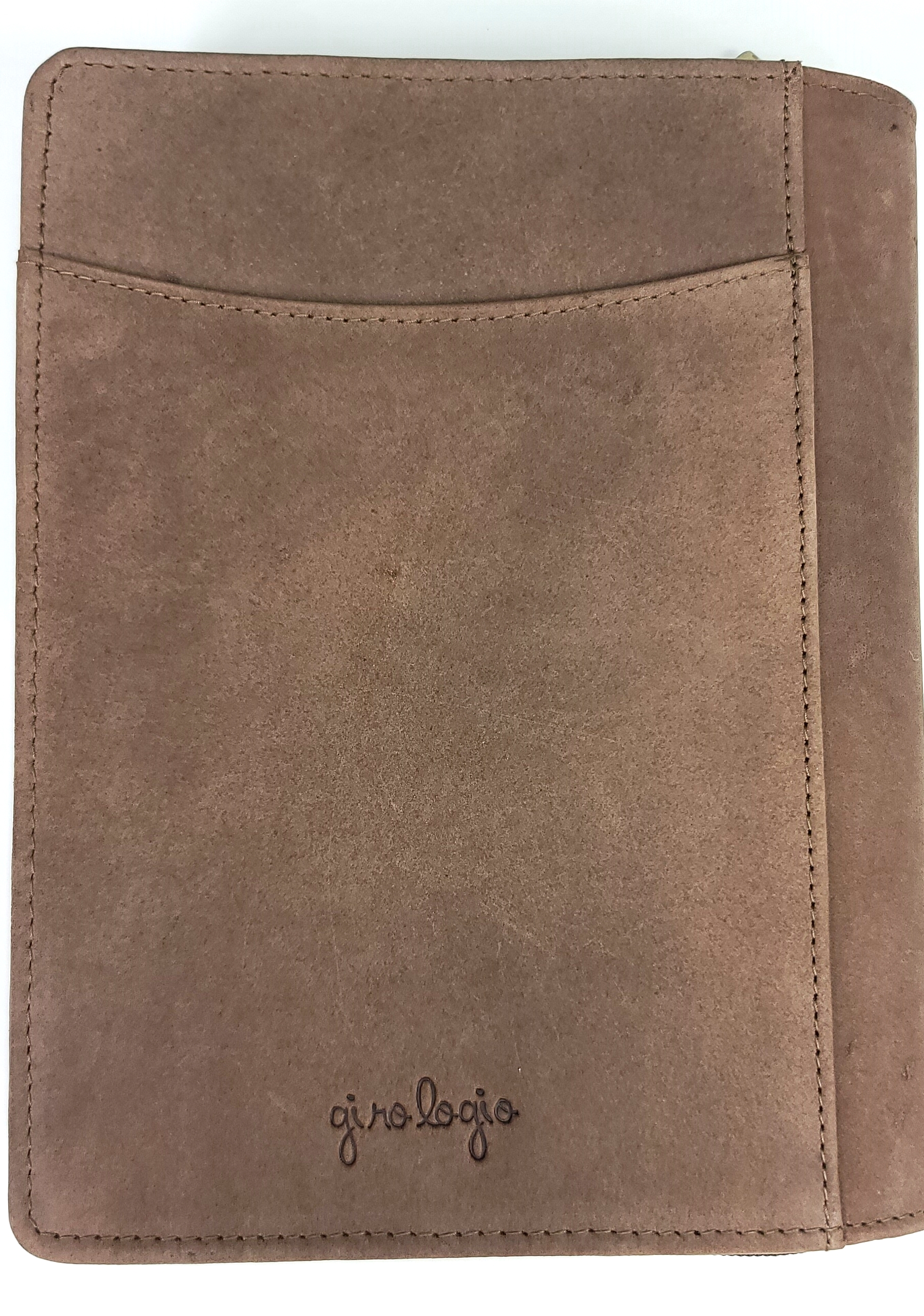 Girologio Grab-N-Go Bomber Brown Leather Pen Case (4 pens)