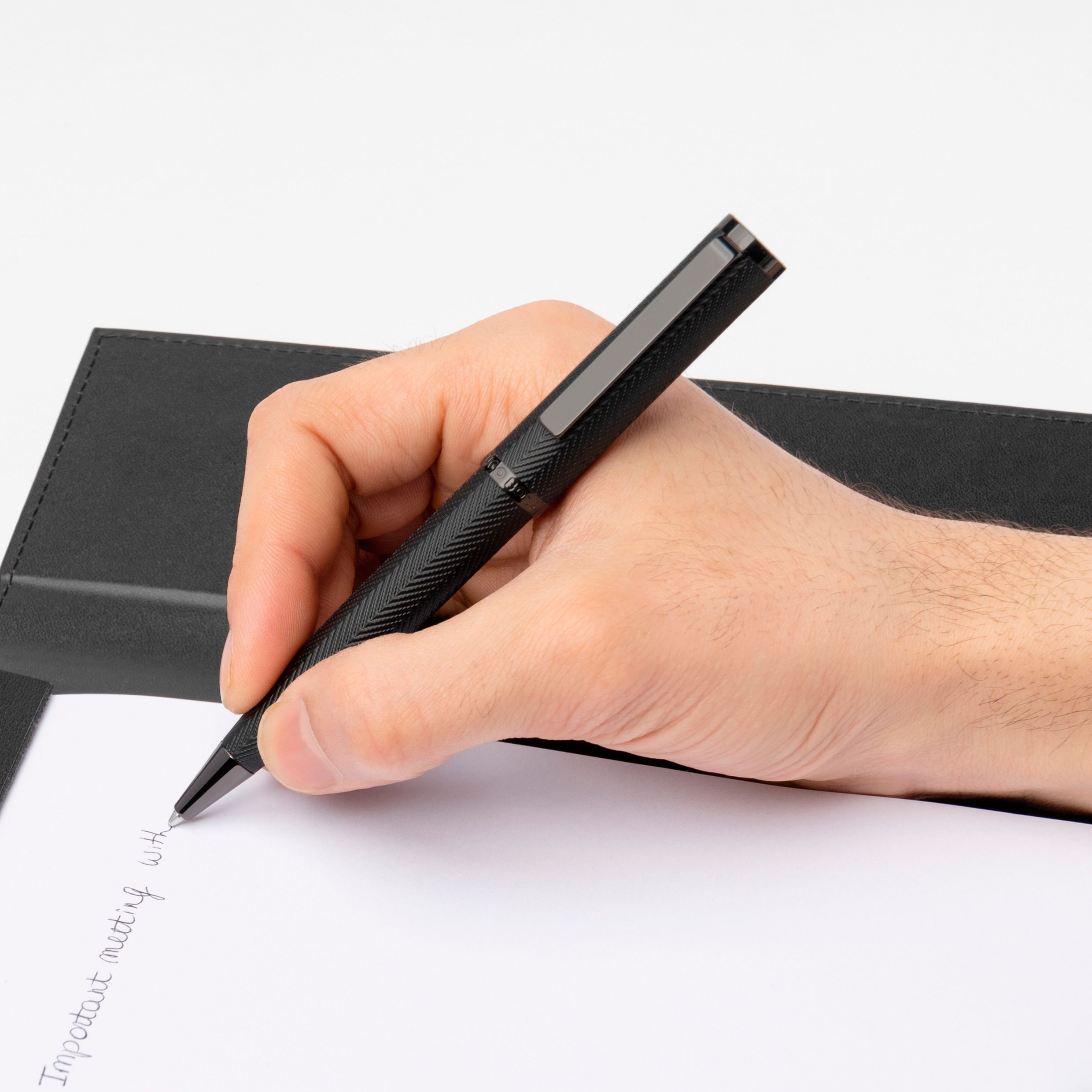 Hugo Boss Formation Herringbone Gunmetal Fountain pen