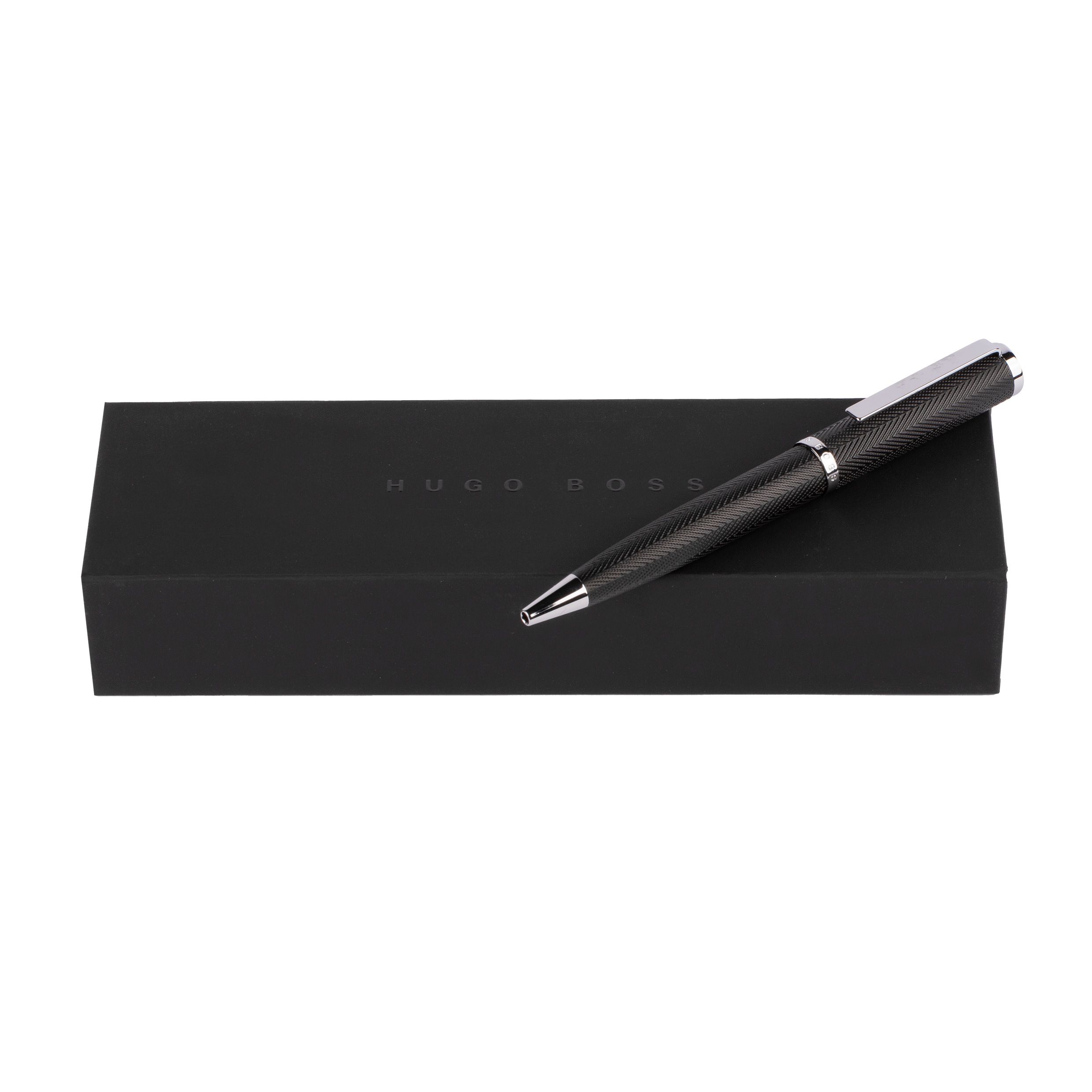 Hugo Boss Formation Herringbone Chrome Ballpoint