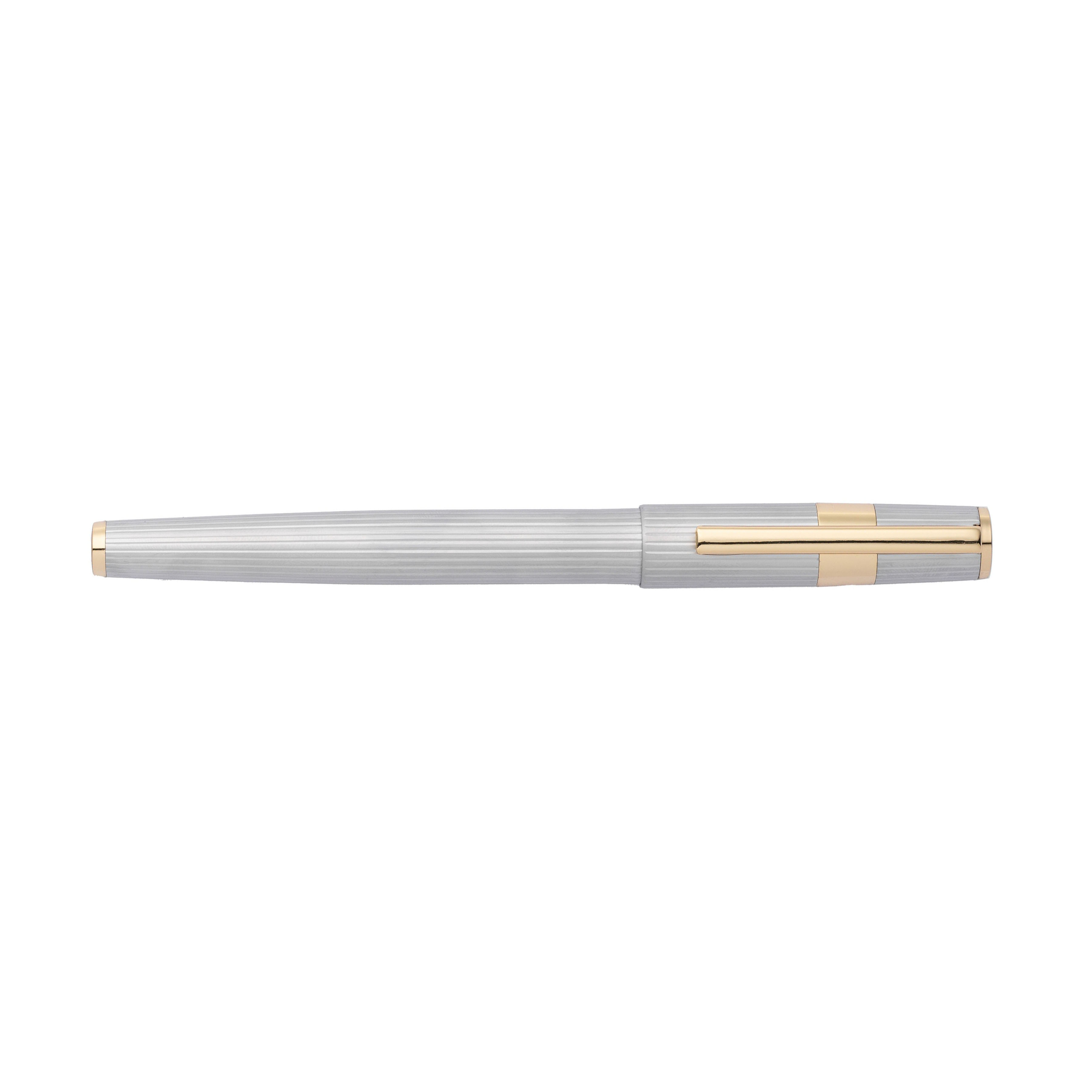 Hugo Boss Gear Pinstripe Silver GT Fountain pen