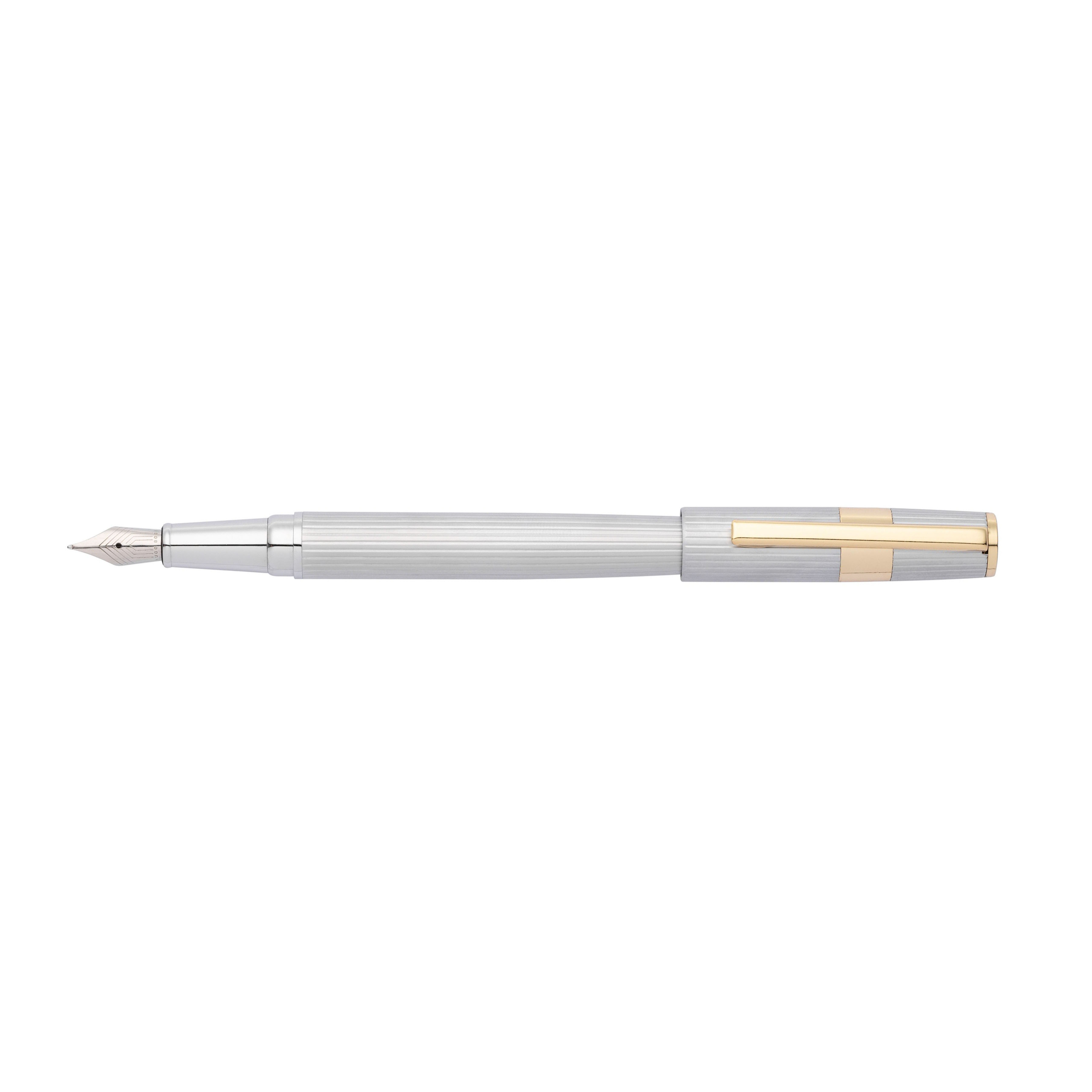 Hugo Boss Gear Pinstripe Silver GT Fountain pen