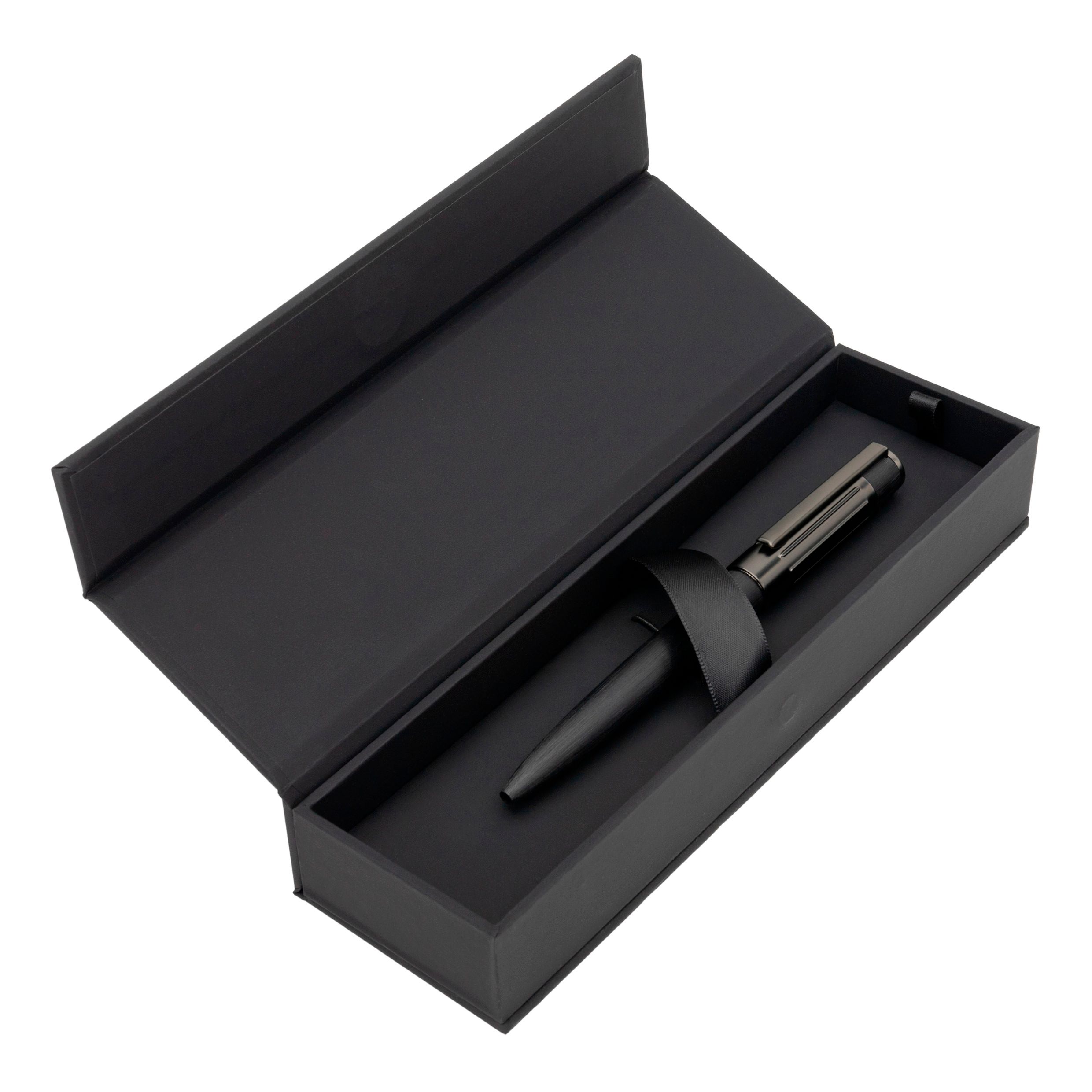 Hugo Boss Gear Ribs Black Ballpoint