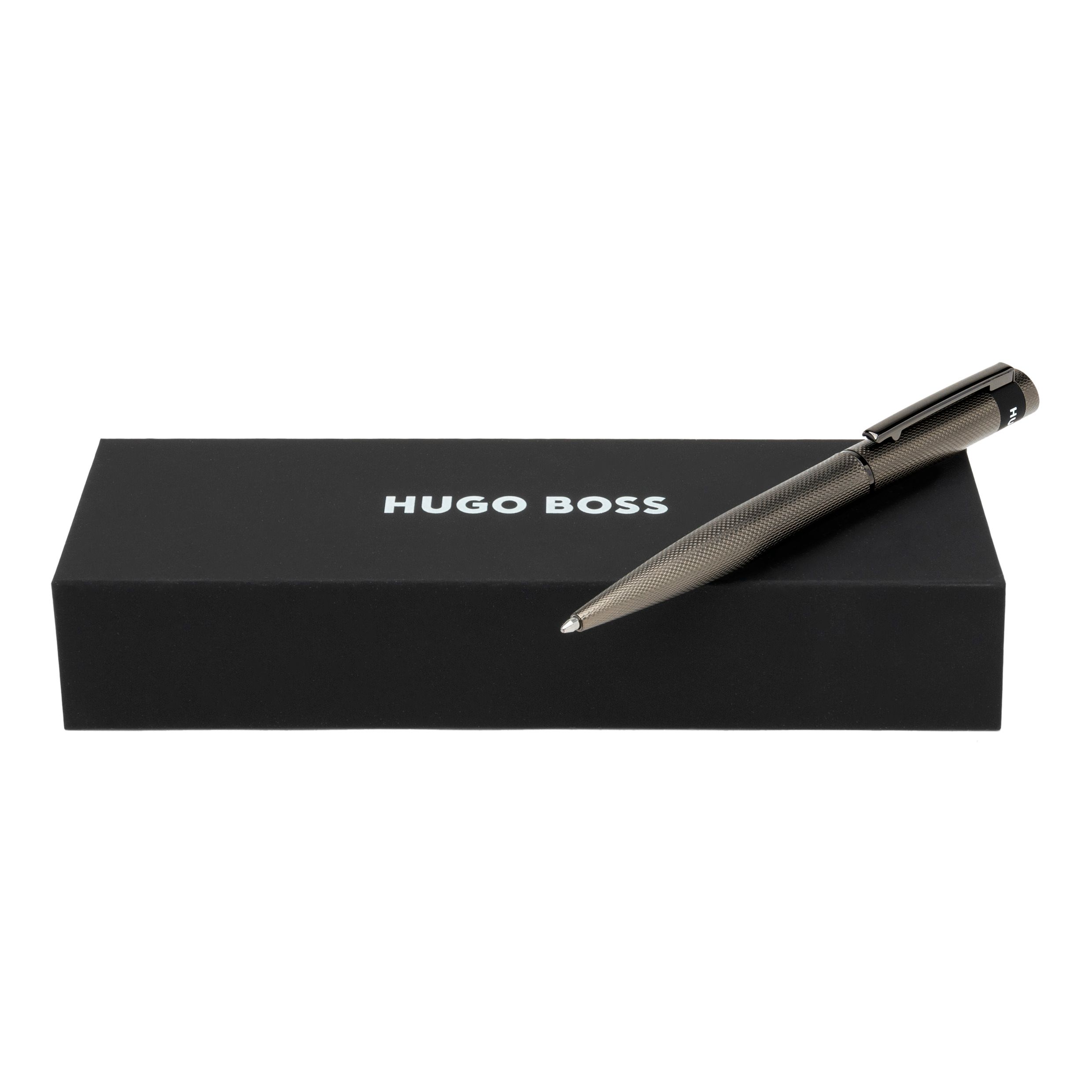 Hugo Boss Loop Diamond Gunmetal Stylo Bille