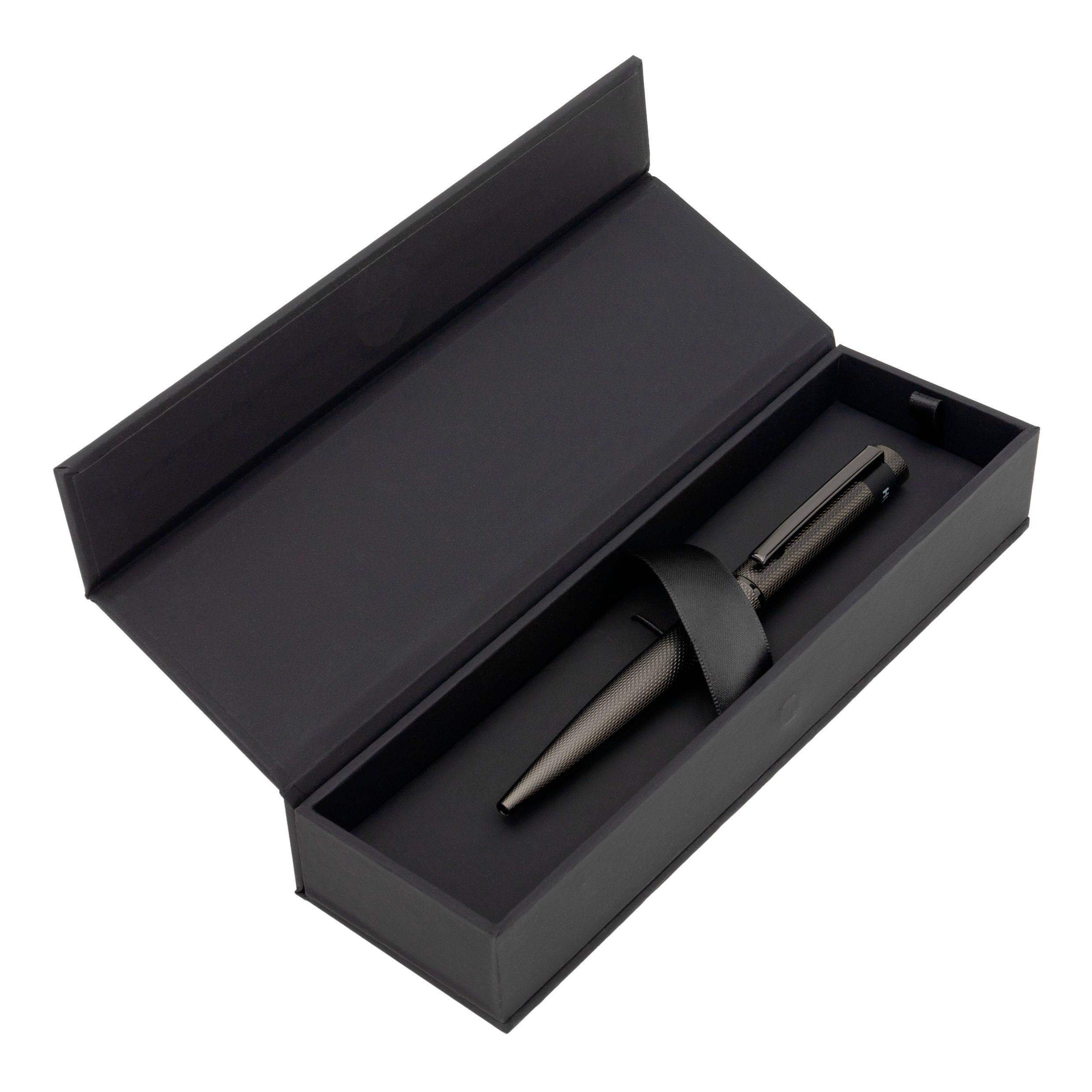 Hugo Boss Loop Diamond Gunmetal Stylo Bille