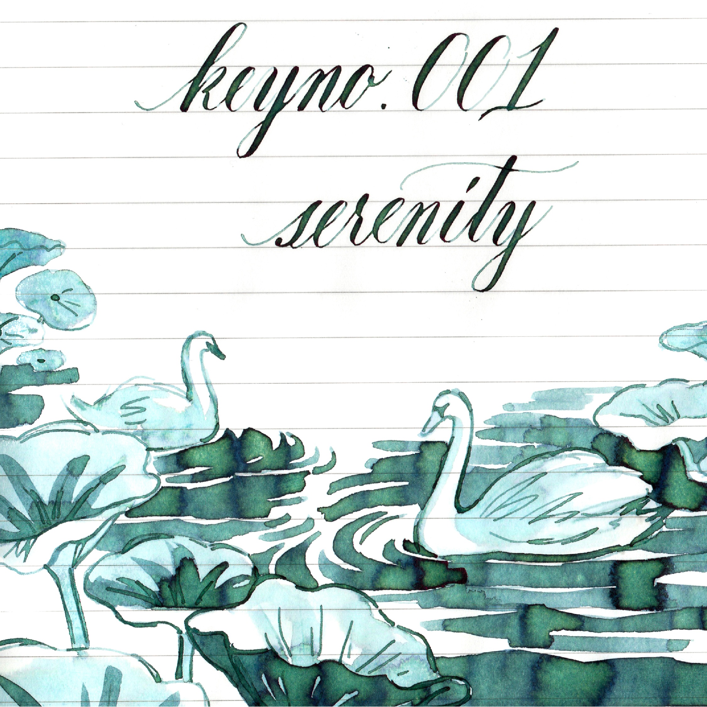 Keyno Stay.tionery Key no.001 Serenity 25ml Ink Bottle