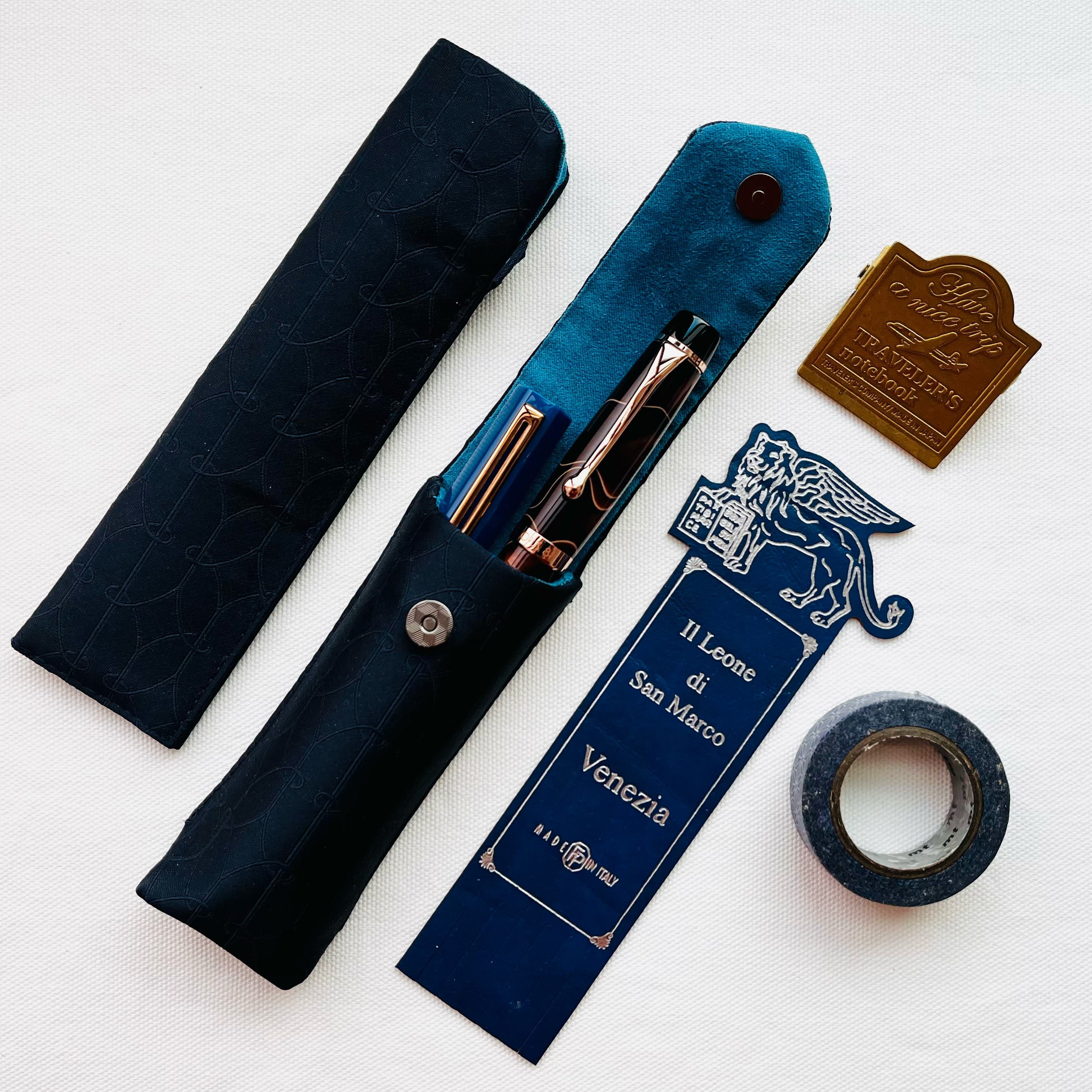 Kyoku Haku Classic Dark Blue Pen Pouch (Single)