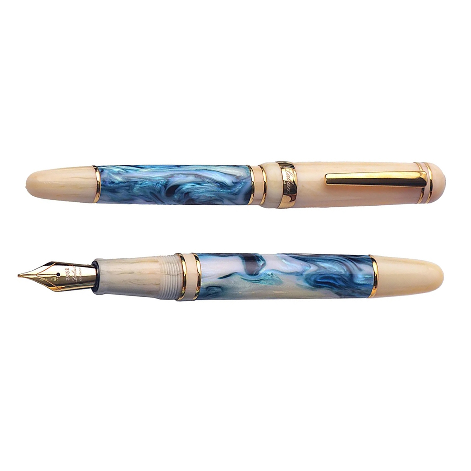 Laban 325 x Brooks Teal Abalone Cream GT Füllfederhalter