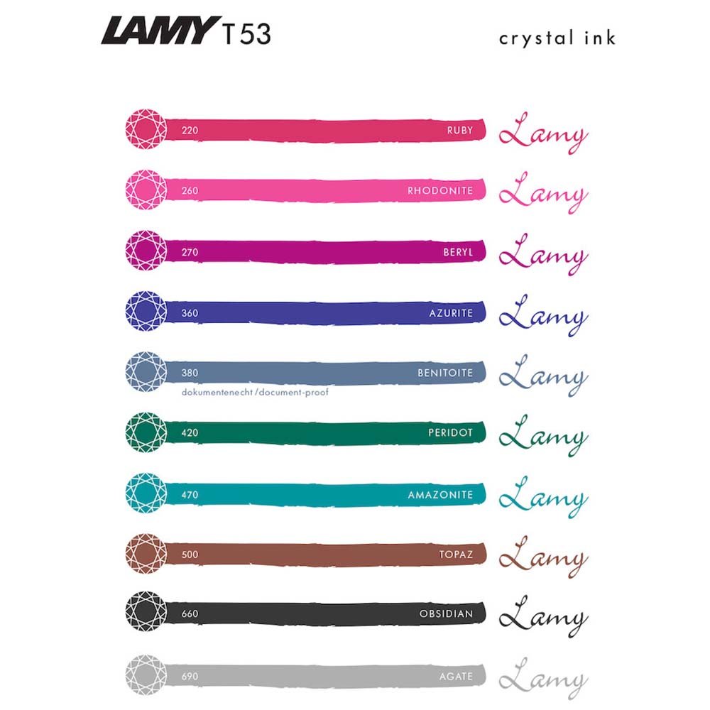 Lamy T53 Crystal Ink - Ink Bottle (10 colors)