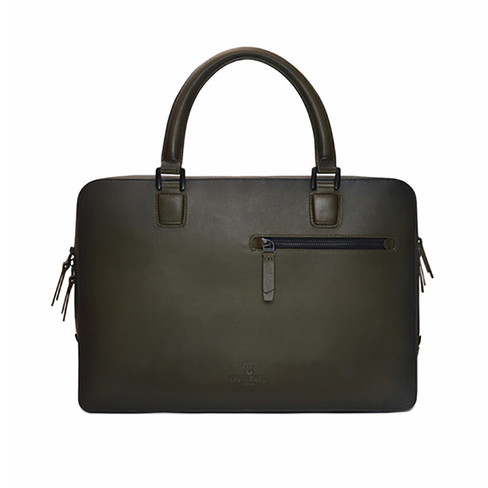 Lapis Bard Chester Leather Olive Briefcase