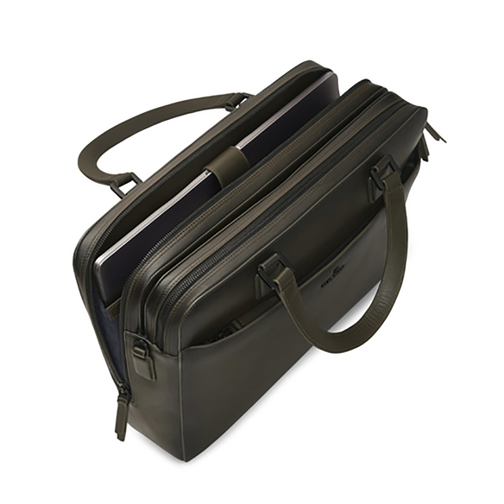 Lapis Bard Chester Leather Olive Briefcase