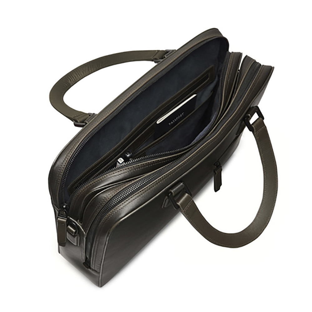 Lapis Bard Chester Leather Olive Briefcase