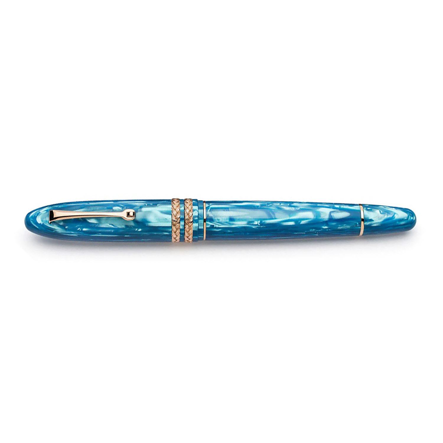Leonardo Cigar LeonArco Mediterranean Clear Blue Authentic Celluloid RGT Fountain pen
