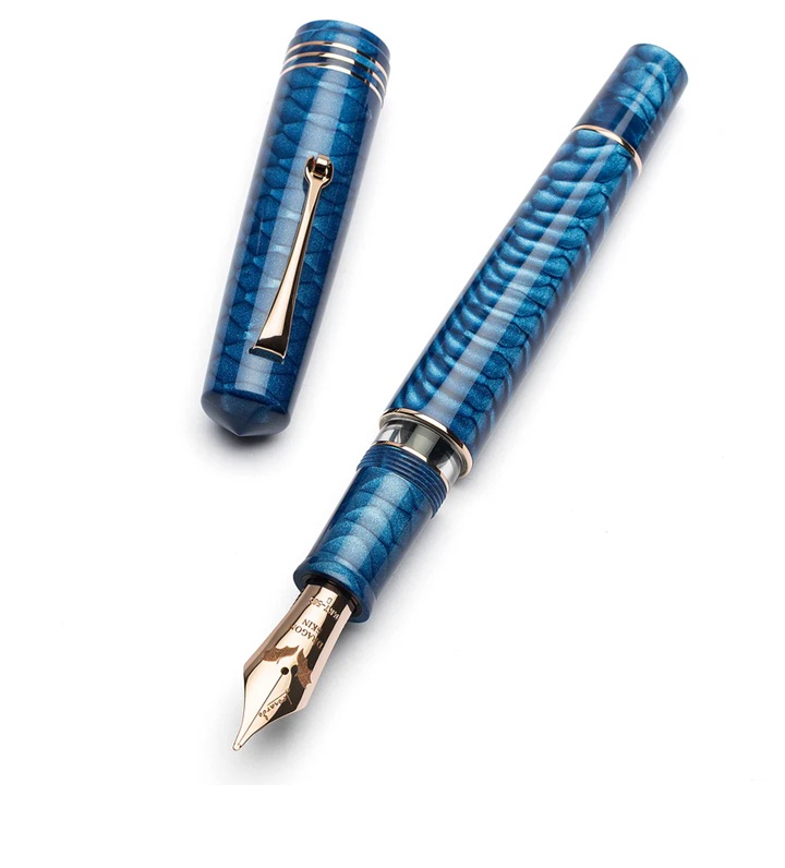 Leonardo Momento Zero Grande 2.0 Juma Dragon Skin Blue RGT Fountain pen