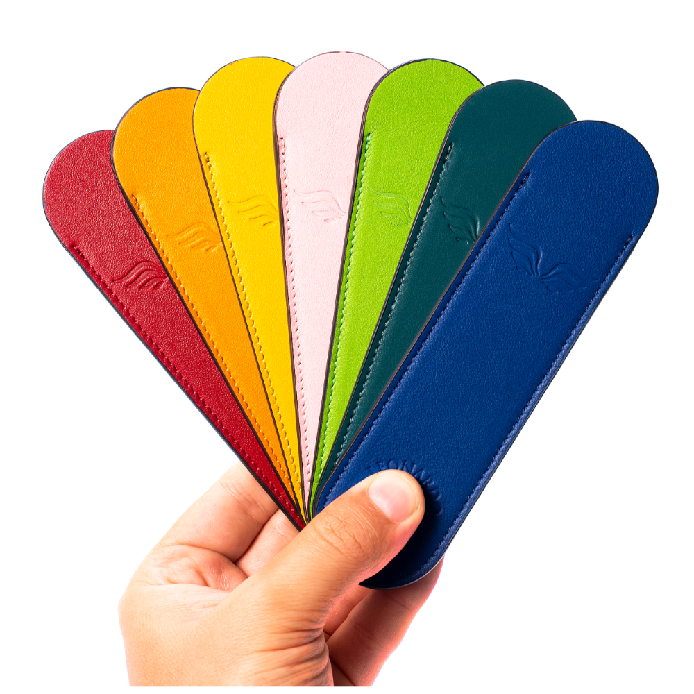 Leonardo Italiaans Lederen Pen Sleeve Helder Groen Penetui (1-delig)