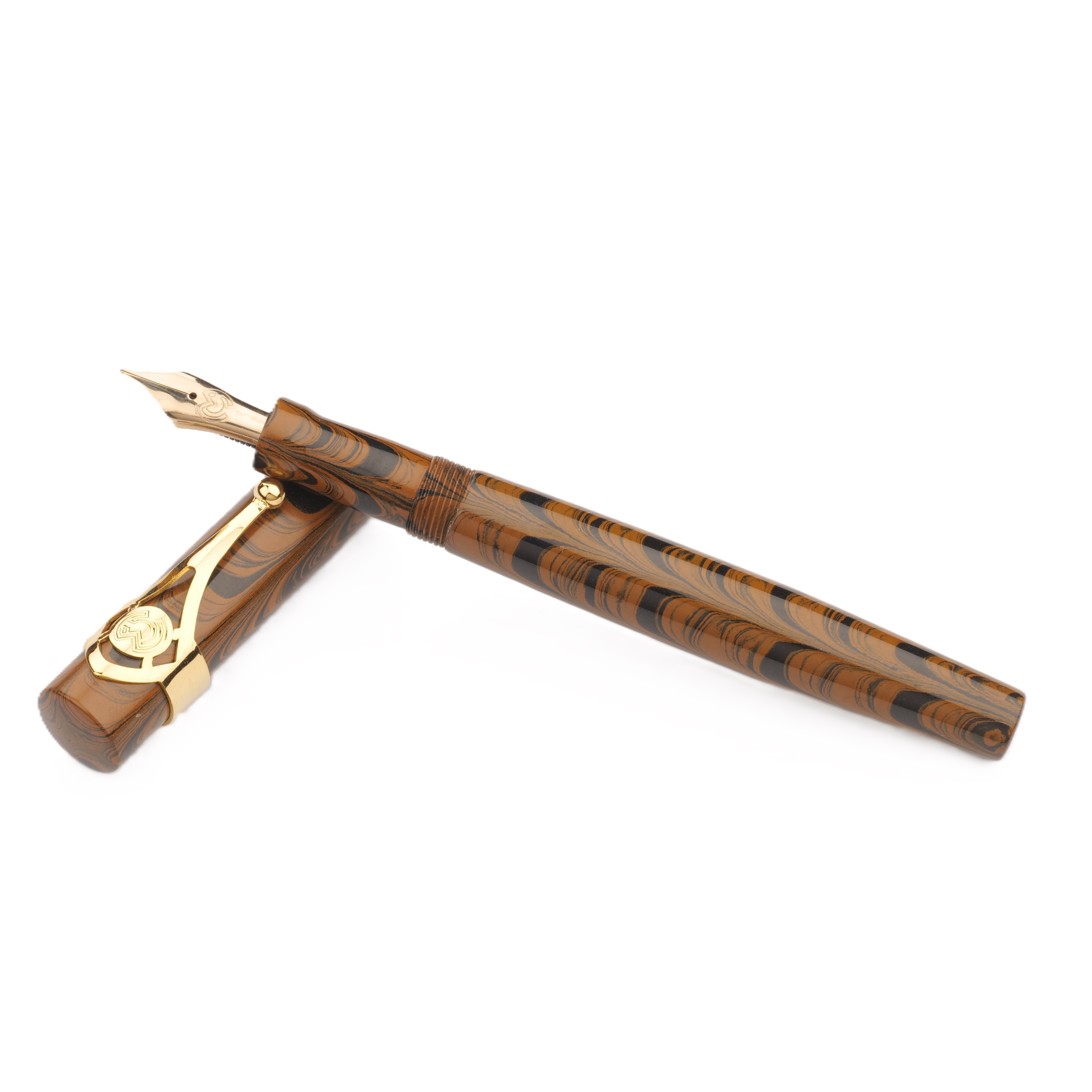 Magna Carta Mag 500 Brown Ripple Ebonite GT Pluma Estilográfica