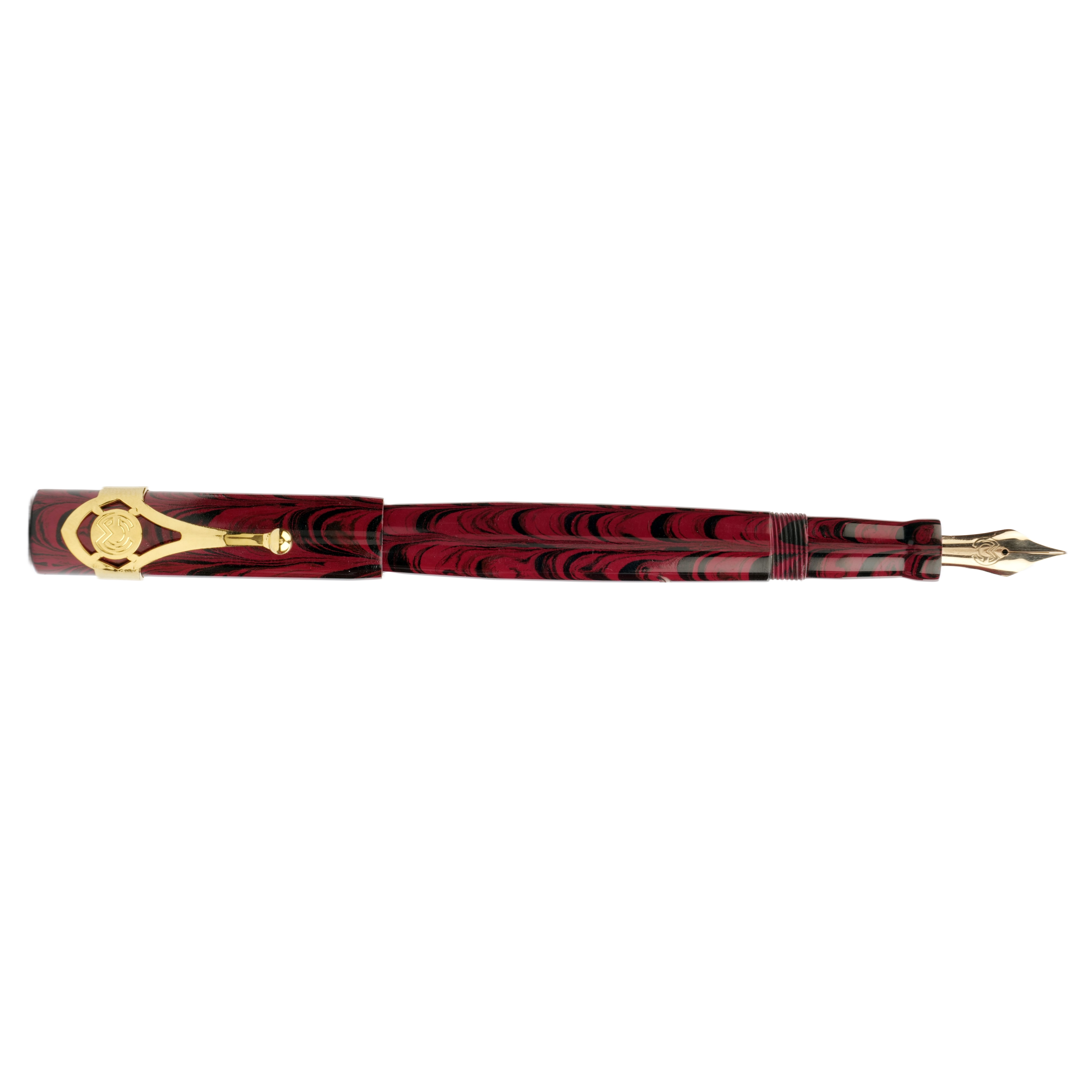 Magna Carta Mag 500 Red Ripple Ebonite GT Pluma Estilográfica