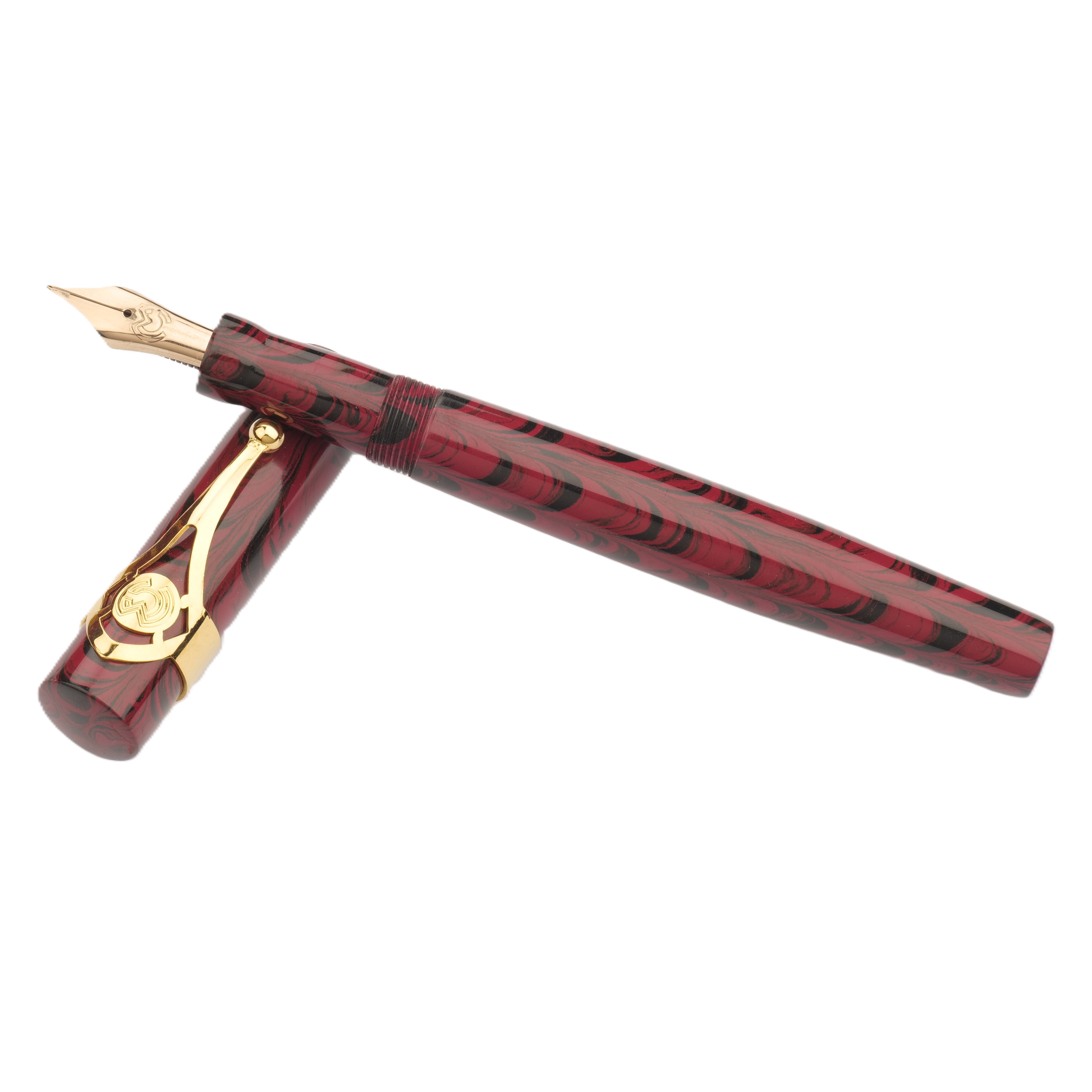 Magna Carta Mag 500 Red Ripple Ebonite GT Pluma Estilográfica