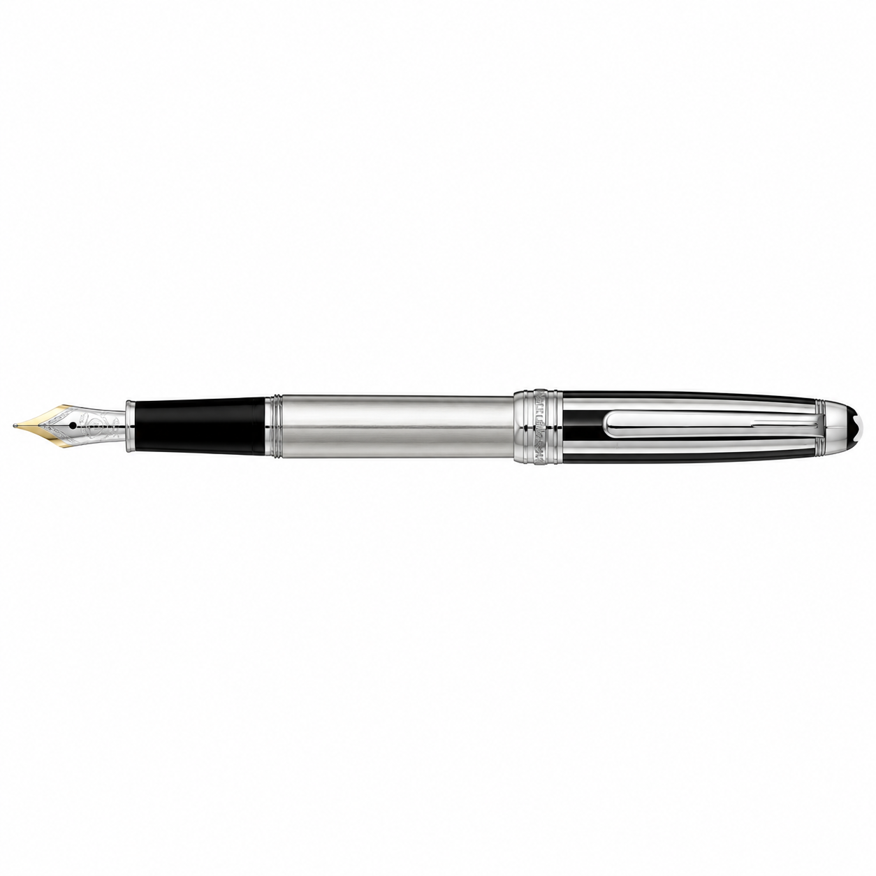 Montblanc Meisterstück Solitaire Silver Fibre Guilloche Classique Fountain pen 35996