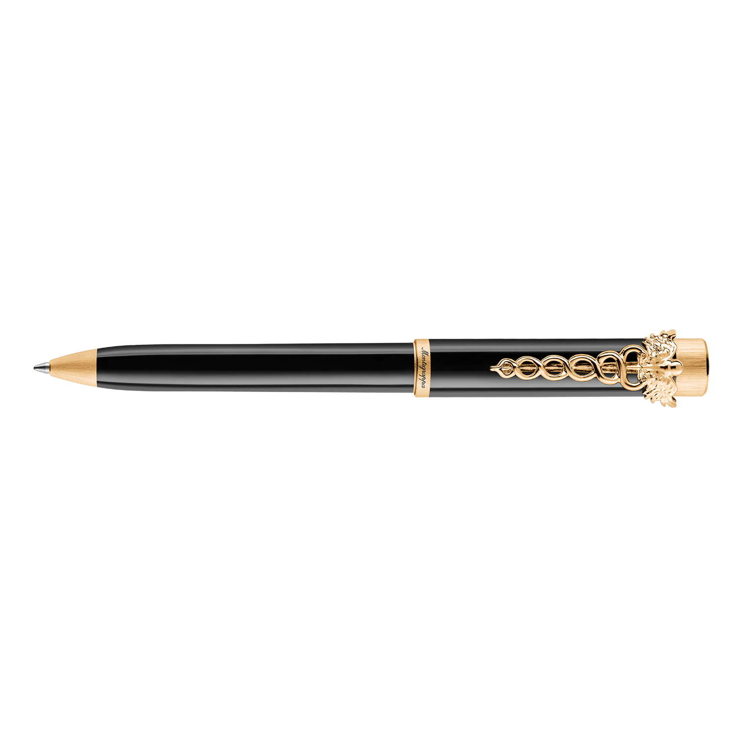 Montegrappa Zero Caduceus Yellow Gold Stylo bille