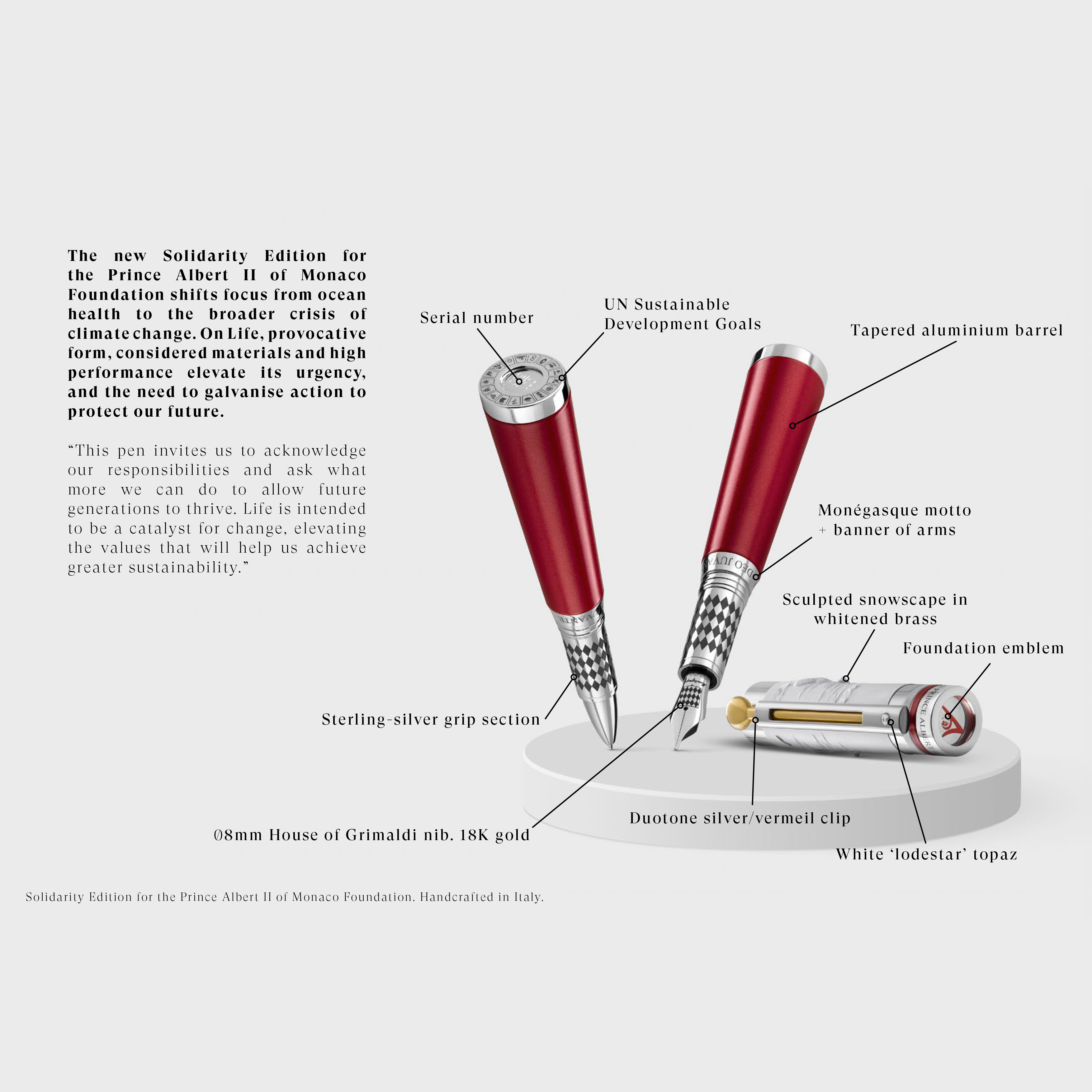 Montegrappa Prince Albert II of Monaco Foundation: Life Rollerball