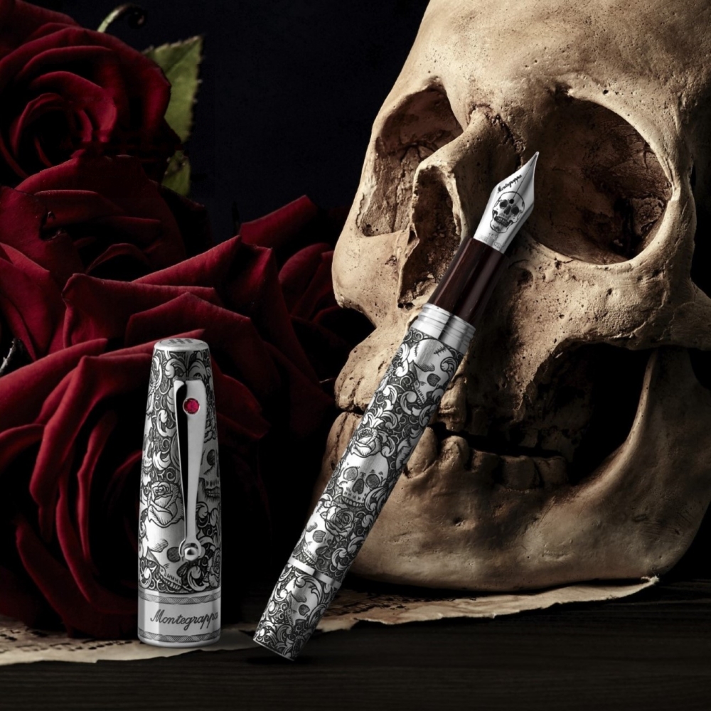 Montegrappa Skulls and Roses Fountain Pen