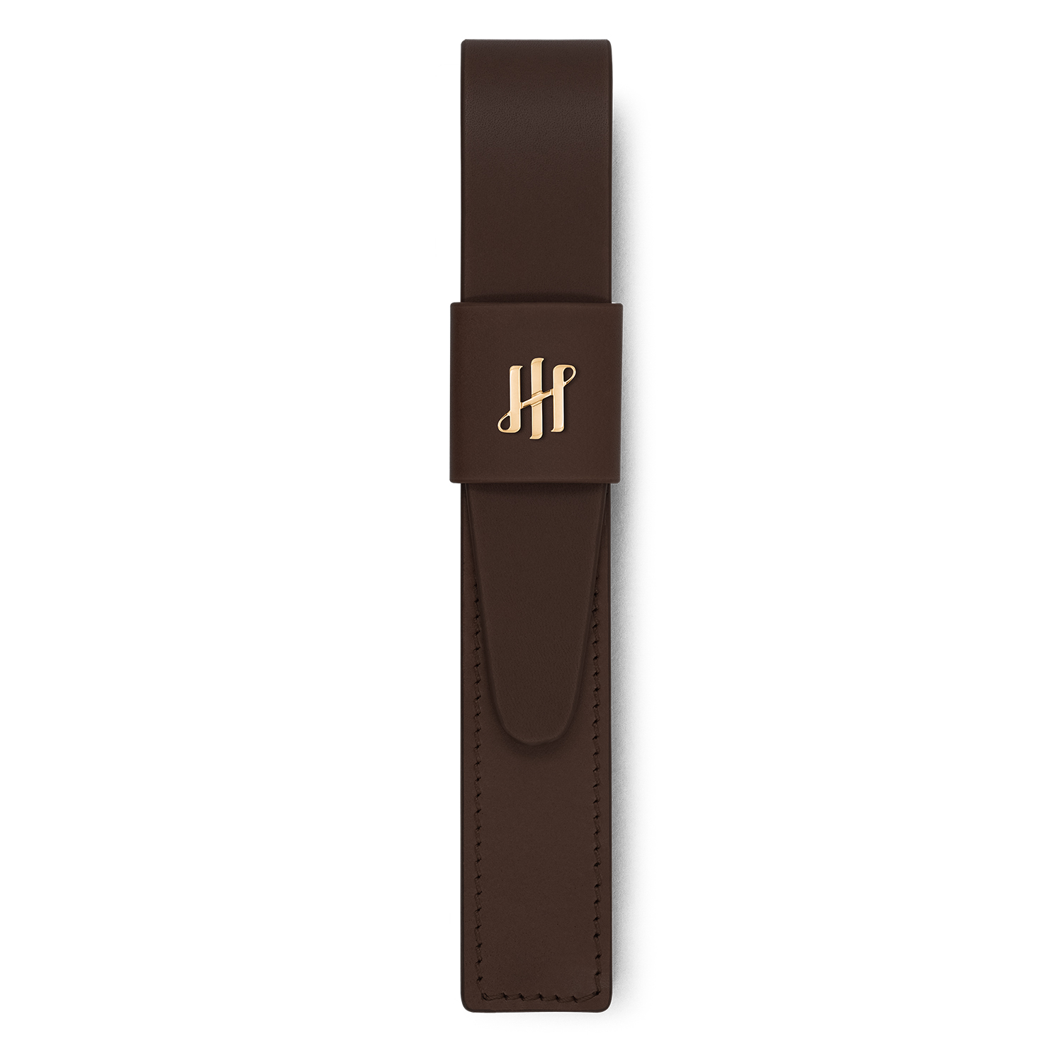 Montegrappa Pen Pouch Series Dark Brown GT Leather Pen Pouch (Single)