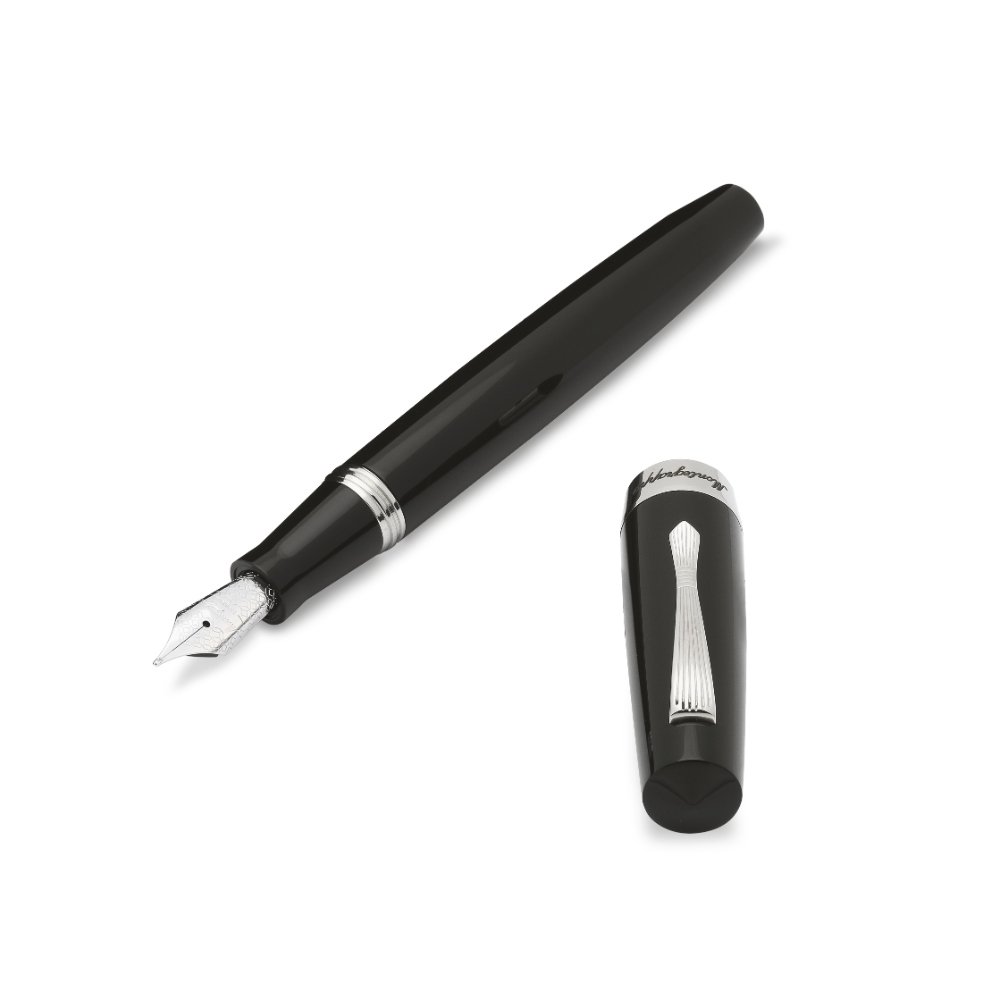 Montegrappa Elmo 02 Jet Black Caneta de Tinta Permanente