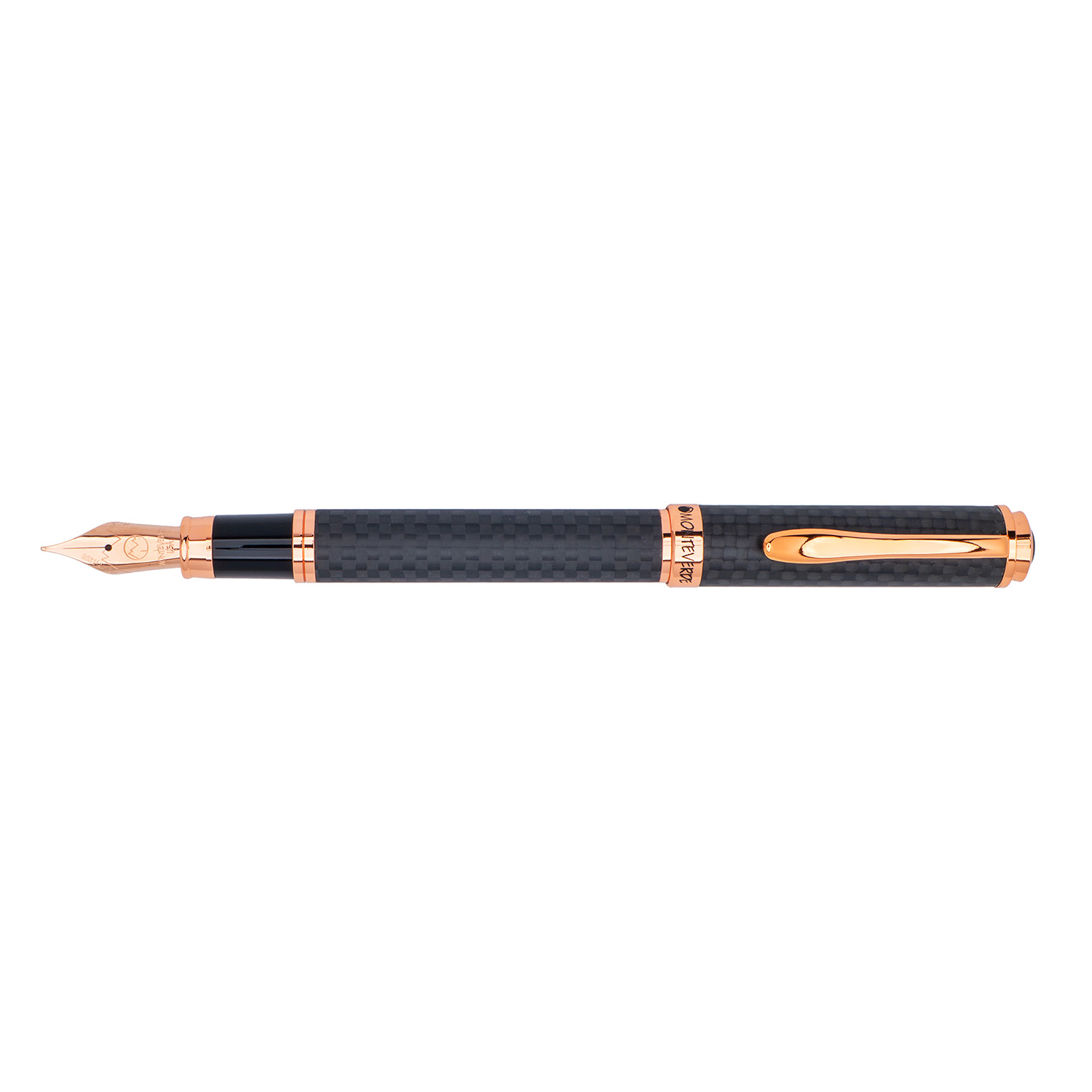 Monteverde Innova Matte Carbon Fiber Rose Gold Stylo Plume