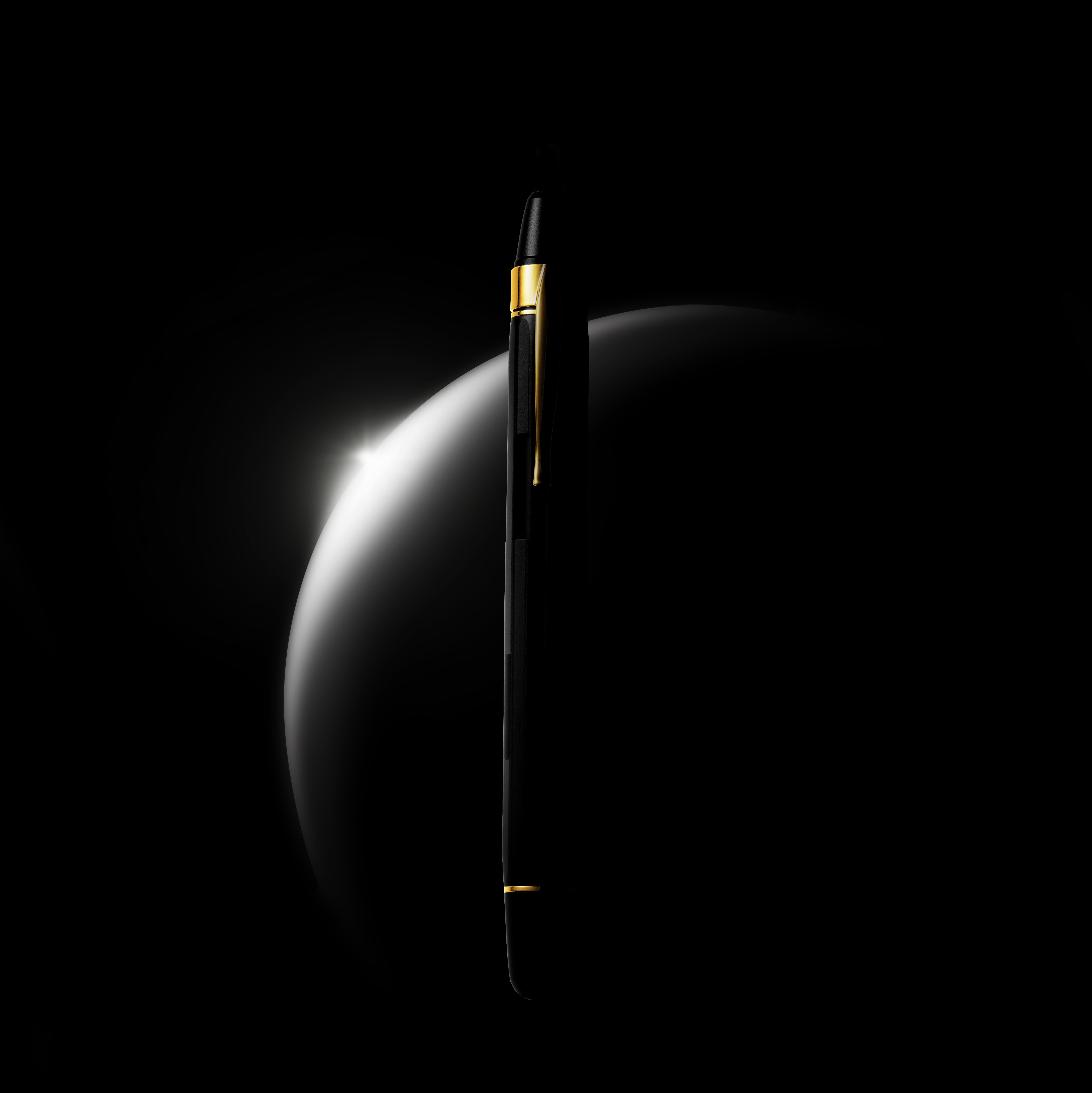 Nahvalur Eclipse Black Gold Retractable Fountain Pen