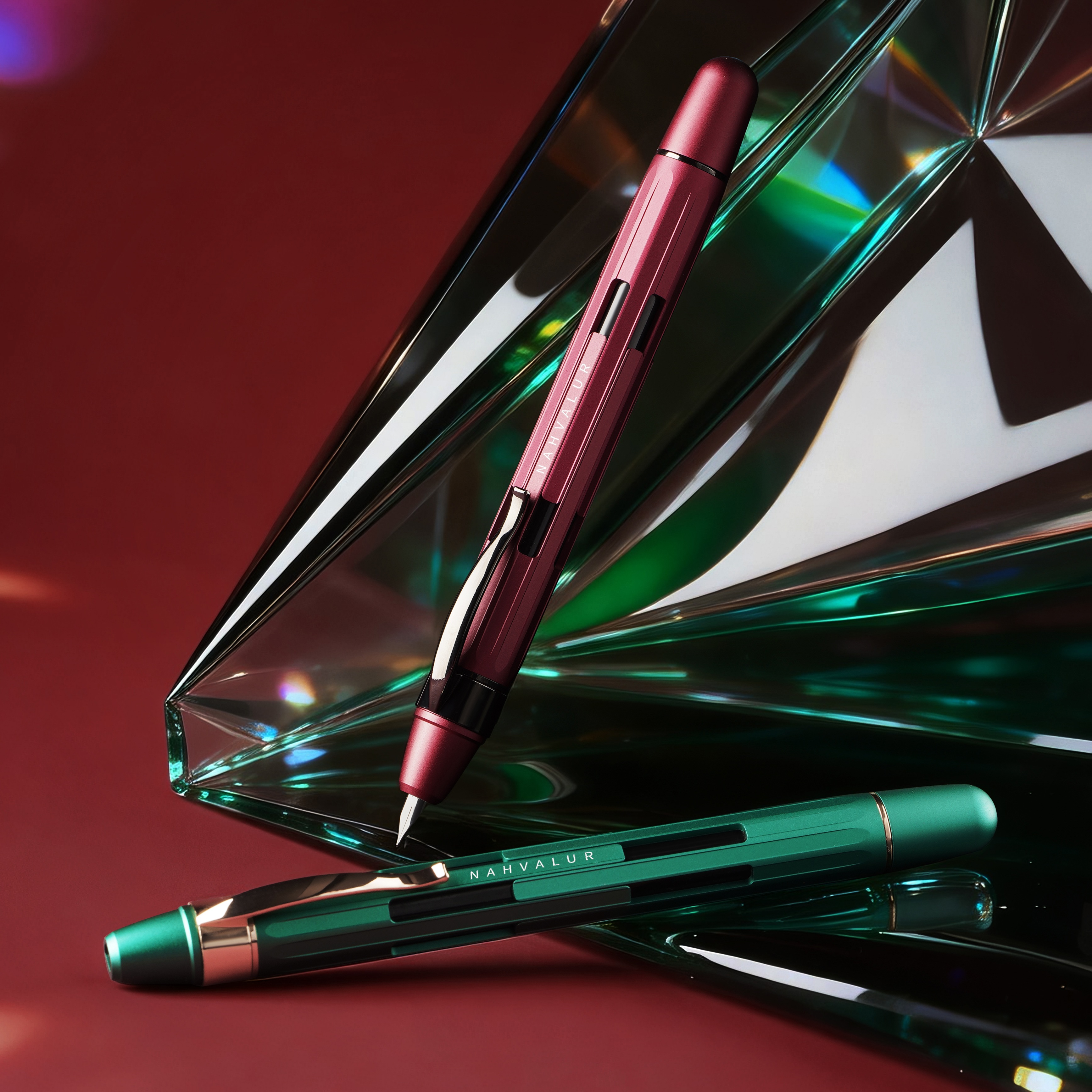 Nahvalur Eclipse Ruby BT Rétractable Stylo Plume