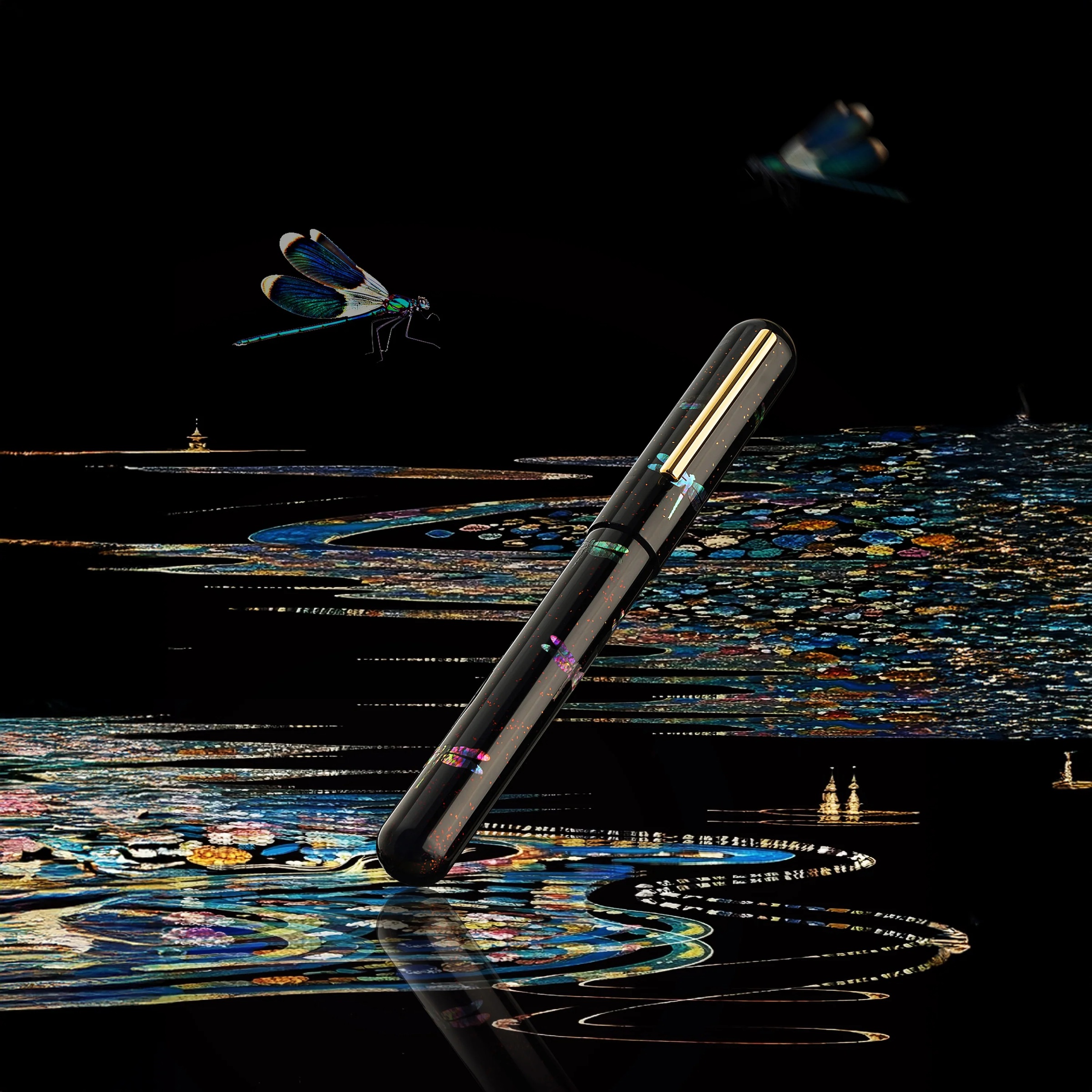 Ikkaku by Nahvalur Urushi Dragonyfly Fountain pen