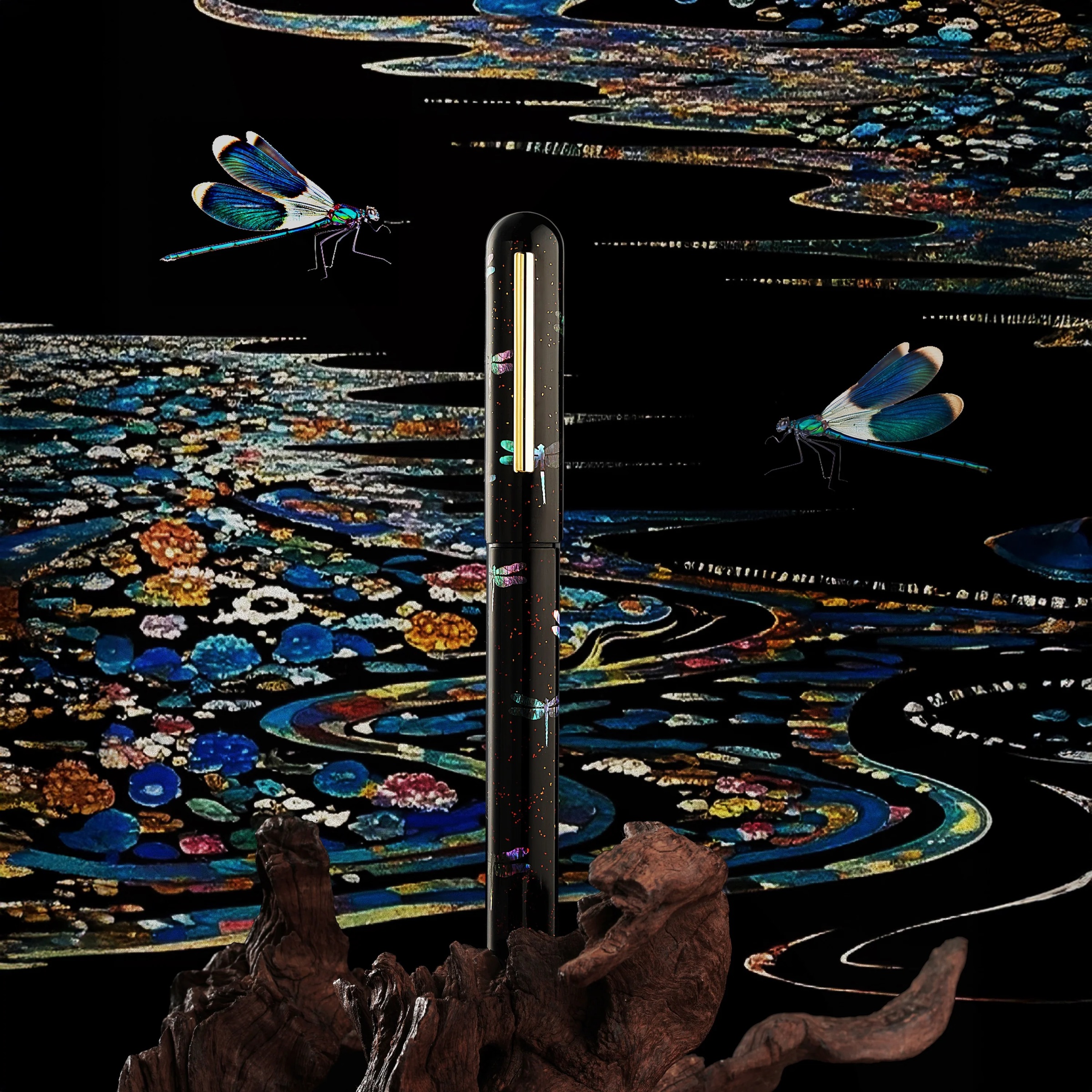Ikkaku by Nahvalur Urushi Dragonyfly Fountain pen