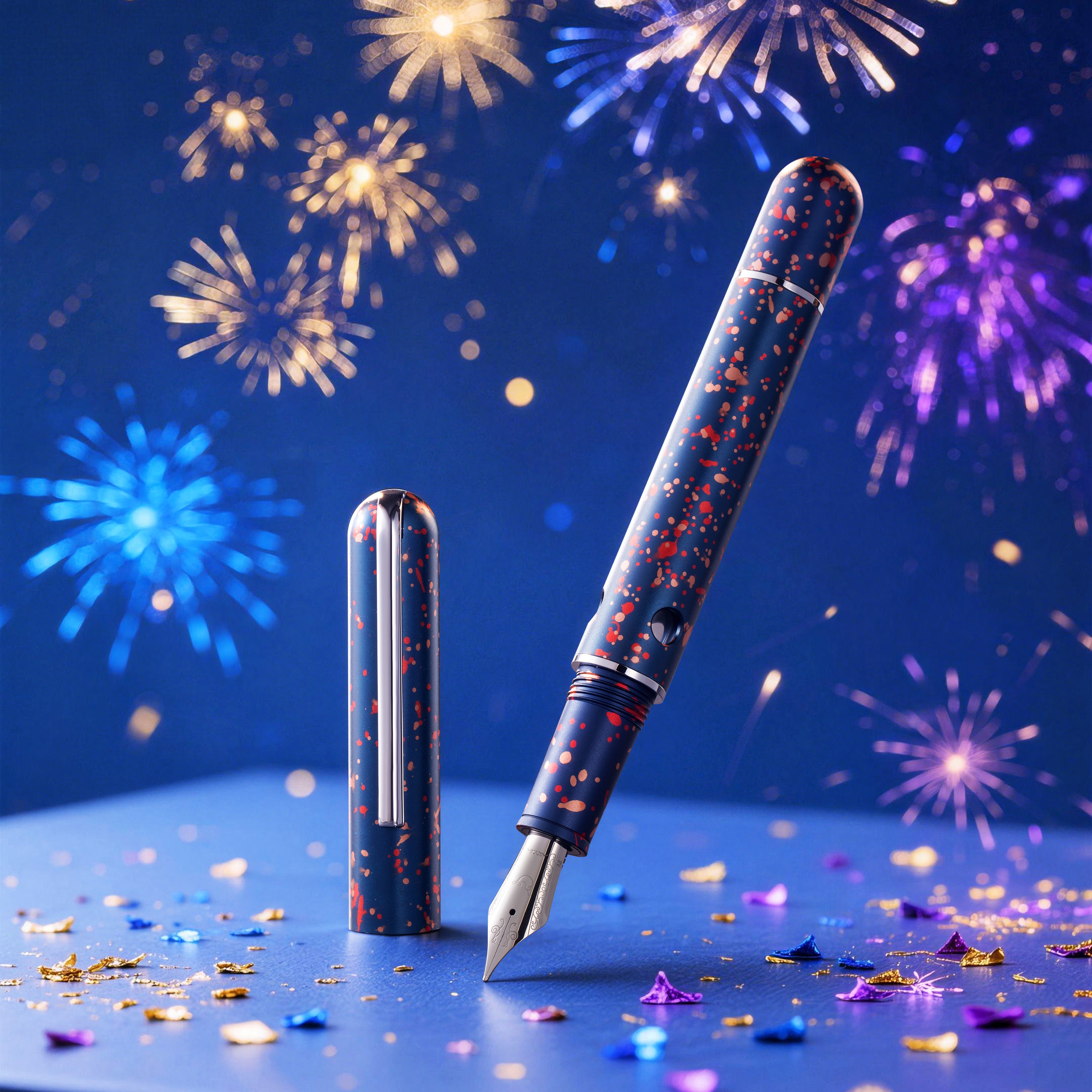 Nahvalur Nautilus Fireworks ST Pluma Estilográfica